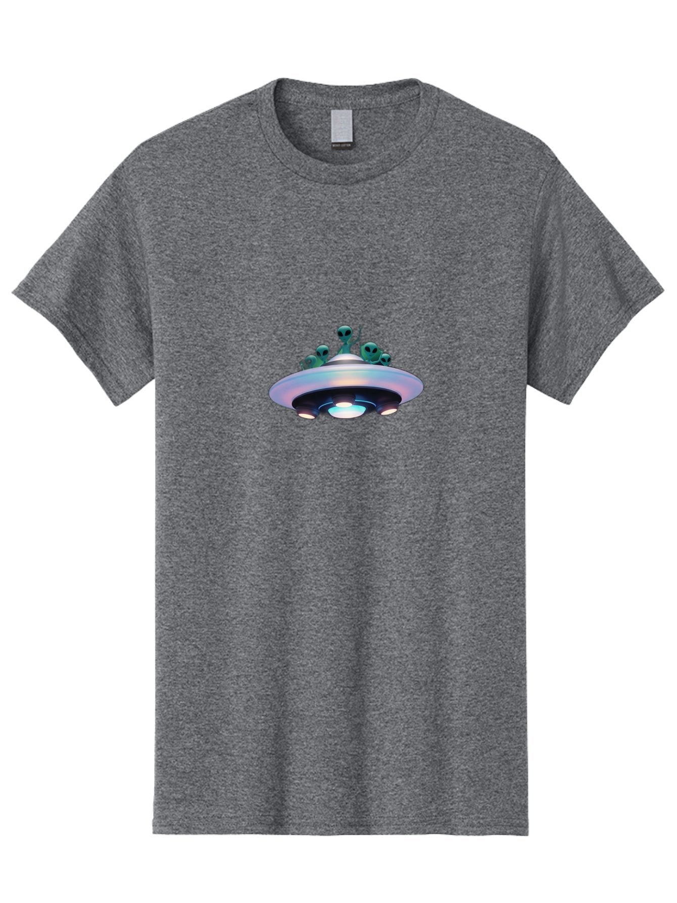 Ufo-With-Aliens-1 Men'S Graphic Tee, 100% Cotton, Comfortable Casual Summer Wear, Machine Washable, Ufo, Aliens, Extraterrestrial, Flying Saucer, Space Invasion, Alien Abduction, Sci-Fi, Futuristic, Otherworldly, Spaceship, Paranormal Activity Bac535 6