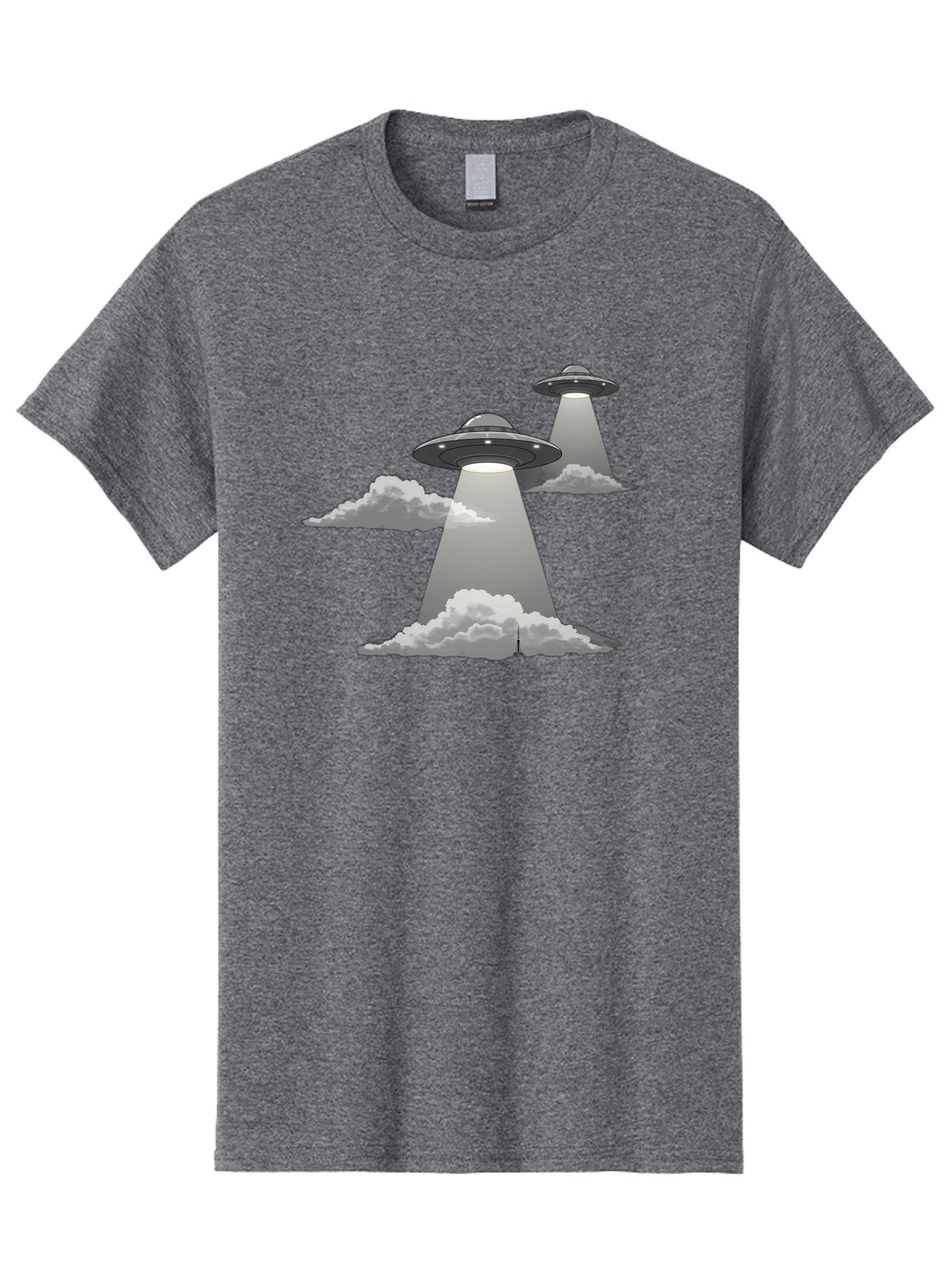 Ufos Men'S Graphic Tee, 100% Cotton, Comfortable Casual Summer Wear, Machine Washable, Ufo Invasion, Alien Spacecraft, Flying Saucers, Mysterious Lights, Cloudy Atmosphere, Science Fiction, Extraterrestrial, Paranormal Activity, Bac542 15