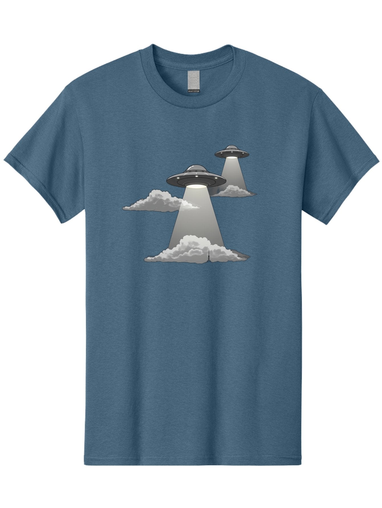 Ufos Men'S Graphic Tee, 100% Cotton, Comfortable Casual Summer Wear, Machine Washable, Ufo Invasion, Alien Spacecraft, Flying Saucers, Mysterious Lights, Cloudy Atmosphere, Science Fiction, Extraterrestrial, Paranormal Activity, Bac542 7