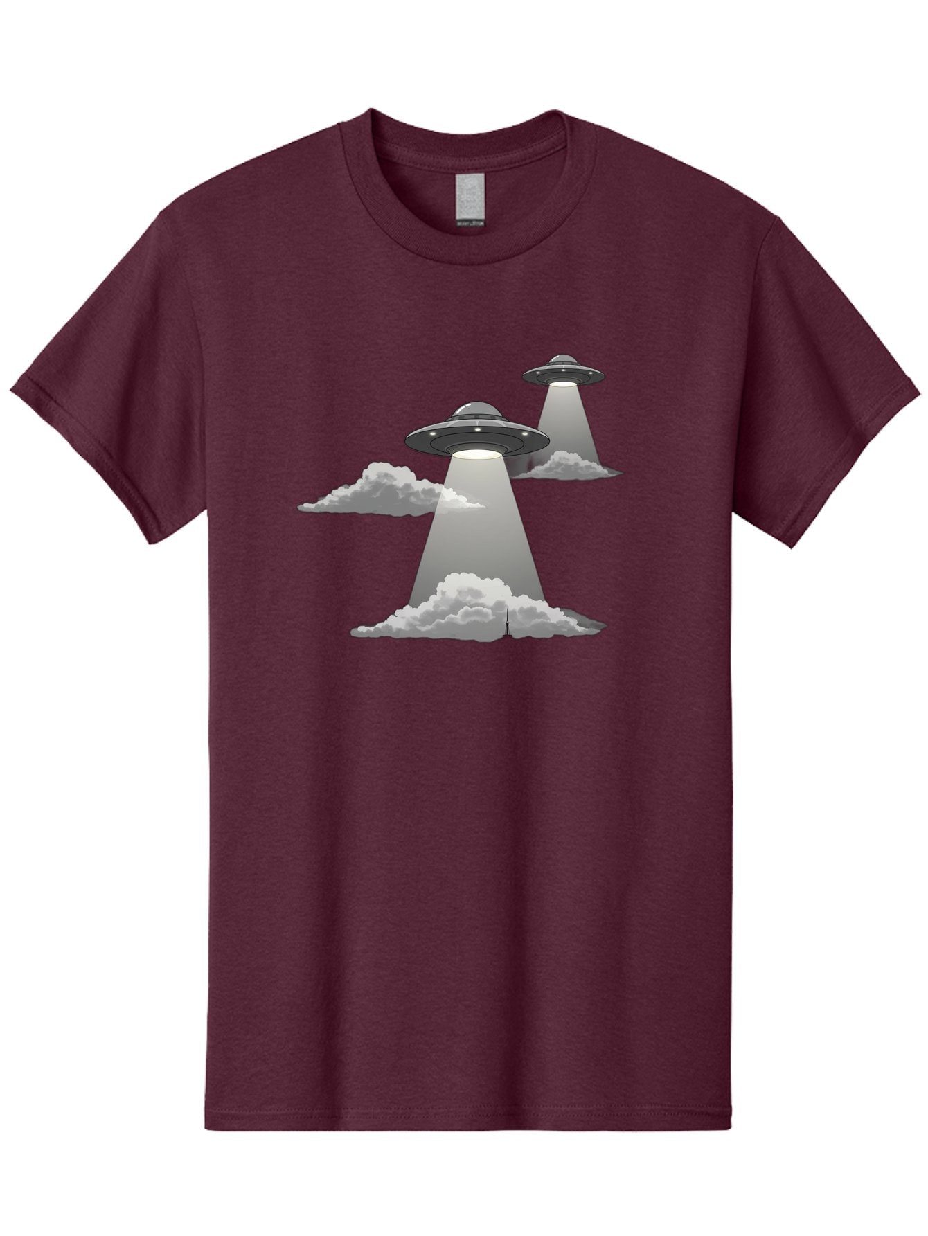 Ufos Men'S Graphic Tee, 100% Cotton, Comfortable Casual Summer Wear, Machine Washable, Ufo Invasion, Alien Spacecraft, Flying Saucers, Mysterious Lights, Cloudy Atmosphere, Science Fiction, Extraterrestrial, Paranormal Activity, Bac542 10