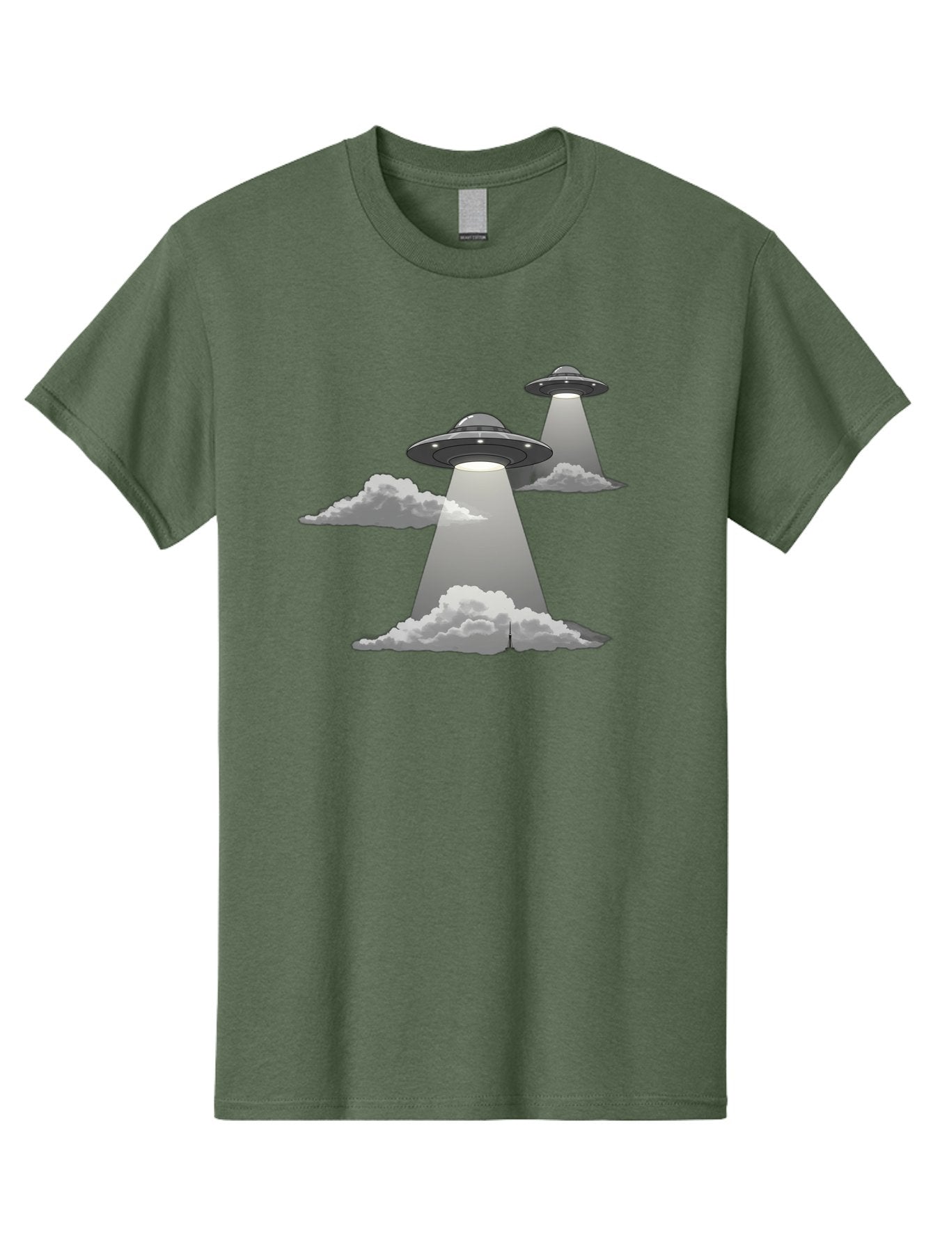 Ufos Men'S Graphic Tee, 100% Cotton, Comfortable Casual Summer Wear, Machine Washable, Ufo Invasion, Alien Spacecraft, Flying Saucers, Mysterious Lights, Cloudy Atmosphere, Science Fiction, Extraterrestrial, Paranormal Activity, Bac542 3