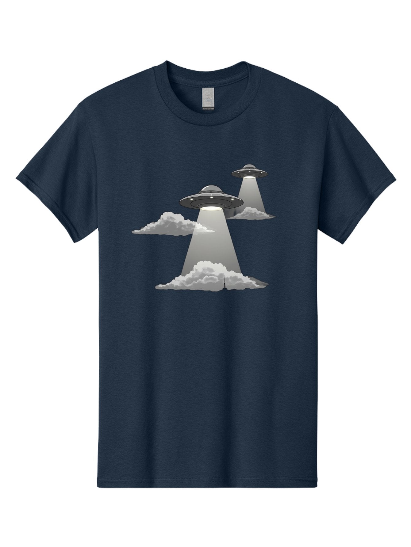 Ufos Men'S Graphic Tee, 100% Cotton, Comfortable Casual Summer Wear, Machine Washable, Ufo Invasion, Alien Spacecraft, Flying Saucers, Mysterious Lights, Cloudy Atmosphere, Science Fiction, Extraterrestrial, Paranormal Activity, Bac542 11