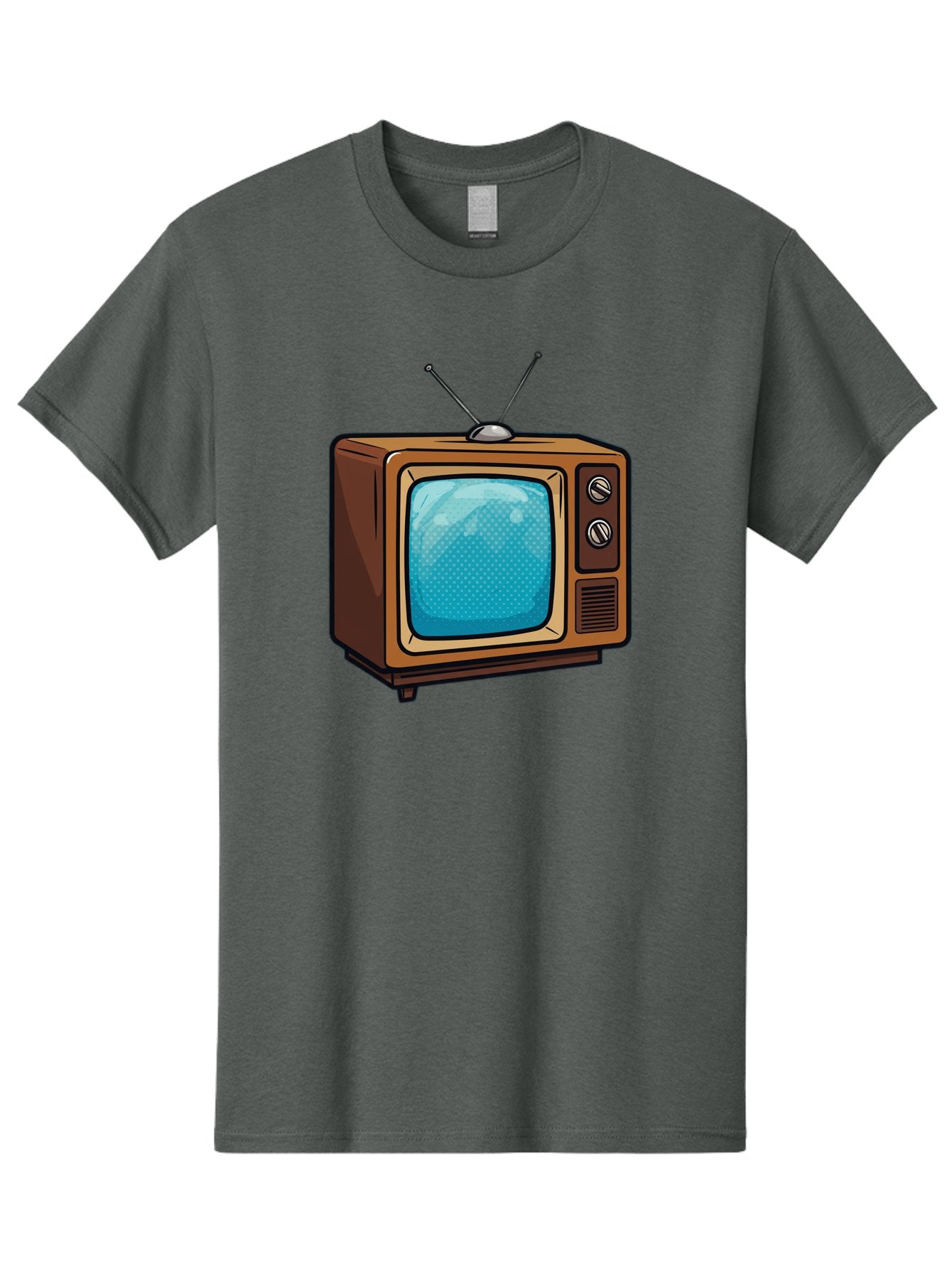 Vintage-Tv-2 Men'S Graphic Tee, 100% Cotton, Comfortable Casual Summer Wear, Machine Washable, Vintage Television Set, Retro Electronics, Old-Fashioned Tv, Analog Broadcasting, Classic Entertainment, Nostalgic Technology, Television Antenna Bac550 10