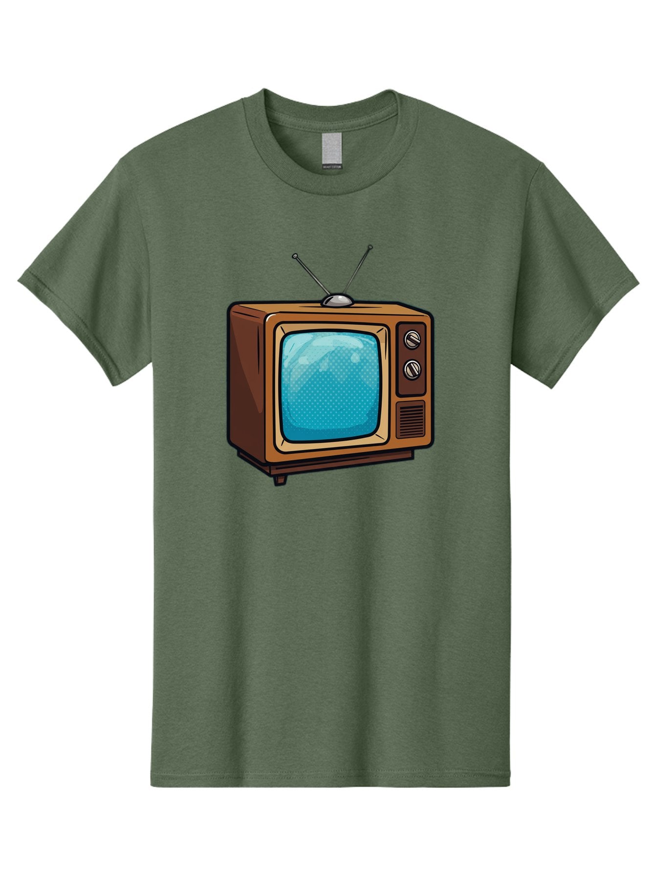 Vintage-Tv-2 Men'S Graphic Tee, 100% Cotton, Comfortable Casual Summer Wear, Machine Washable, Vintage Television Set, Retro Electronics, Old-Fashioned Tv, Analog Broadcasting, Classic Entertainment, Nostalgic Technology, Television Antenna Bac550 8