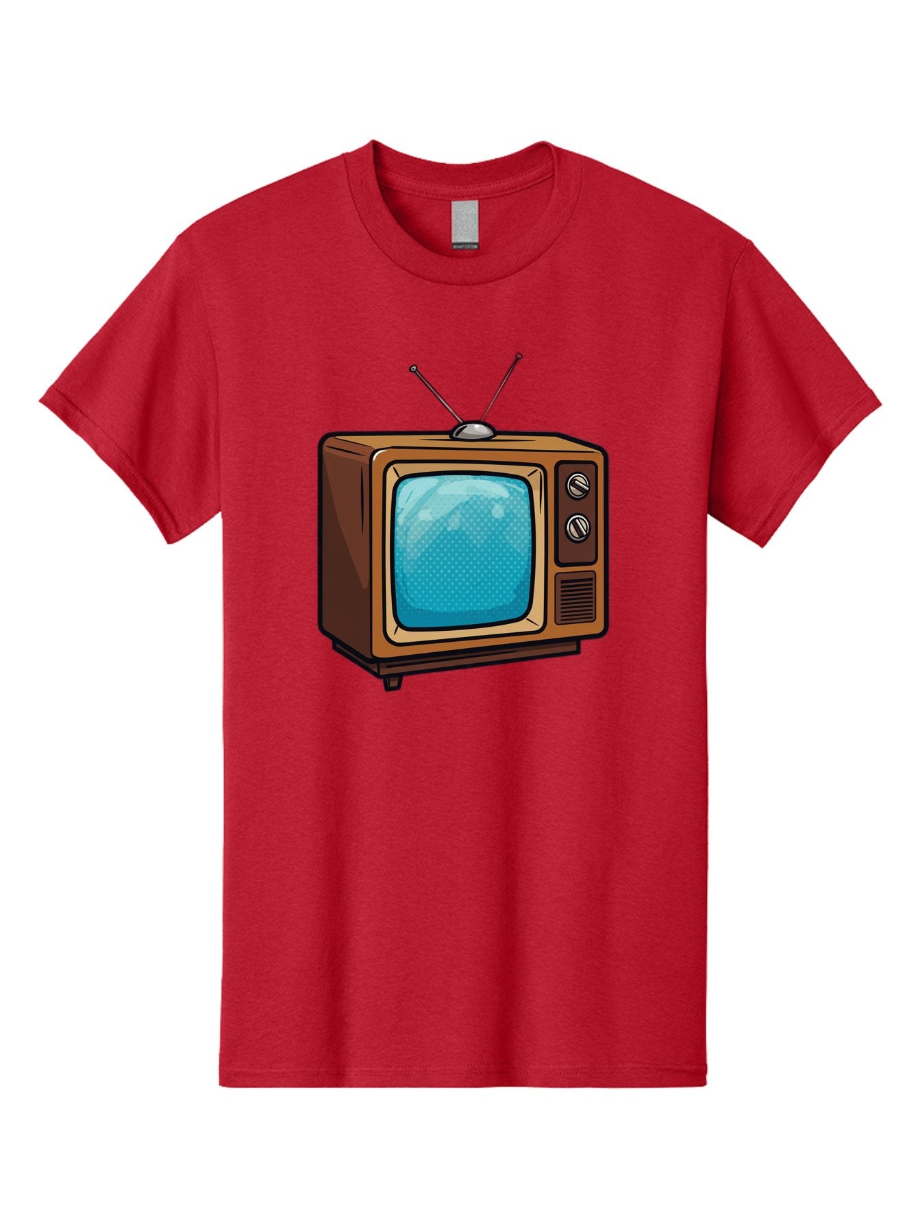 Vintage-Tv-2 Men'S Graphic Tee, 100% Cotton, Comfortable Casual Summer Wear, Machine Washable, Vintage Television Set, Retro Electronics, Old-Fashioned Tv, Analog Broadcasting, Classic Entertainment, Nostalgic Technology, Television Antenna Bac550 11