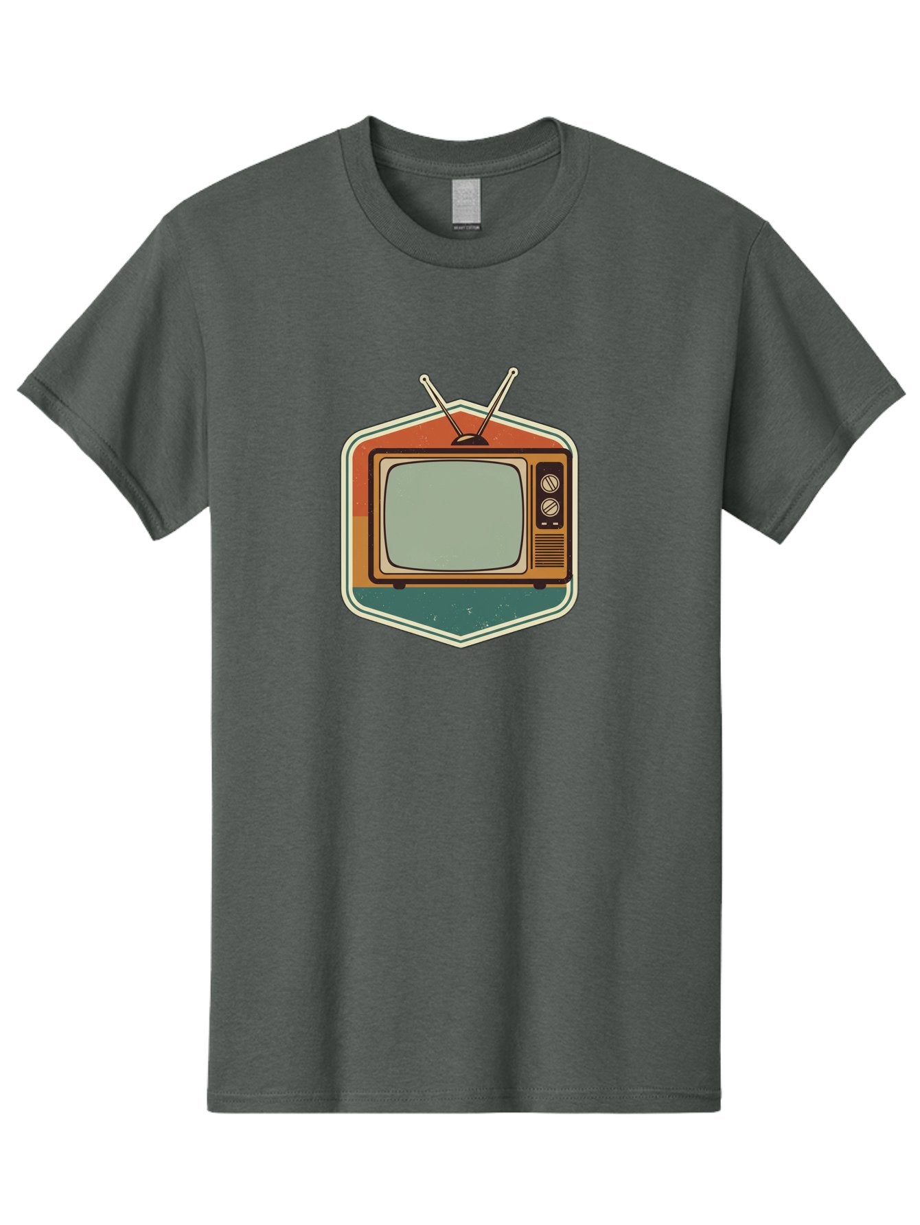 Vintage-Tv Men'S Graphic Tee, 100% Cotton, Comfortable Casual Summer Wear, Machine Washable, Retro Television Set, Old Tv, Vintage Tech, Antique Electronics, Classic Entertainment, Nostalgic Design, Analog Tv, Retro Aesthetic Bac551 12