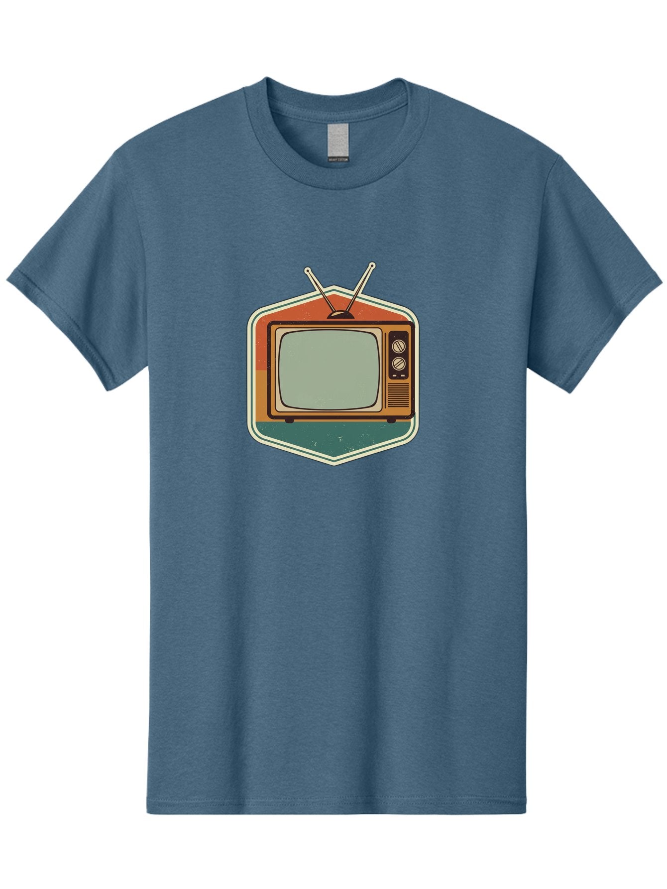 Vintage-Tv Men'S Graphic Tee, 100% Cotton, Comfortable Casual Summer Wear, Machine Washable, Retro Television Set, Old Tv, Vintage Tech, Antique Electronics, Classic Entertainment, Nostalgic Design, Analog Tv, Retro Aesthetic Bac551 13