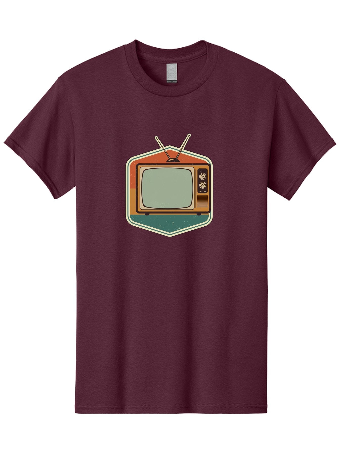 Vintage-Tv Men'S Graphic Tee, 100% Cotton, Comfortable Casual Summer Wear, Machine Washable, Retro Television Set, Old Tv, Vintage Tech, Antique Electronics, Classic Entertainment, Nostalgic Design, Analog Tv, Retro Aesthetic Bac551 10