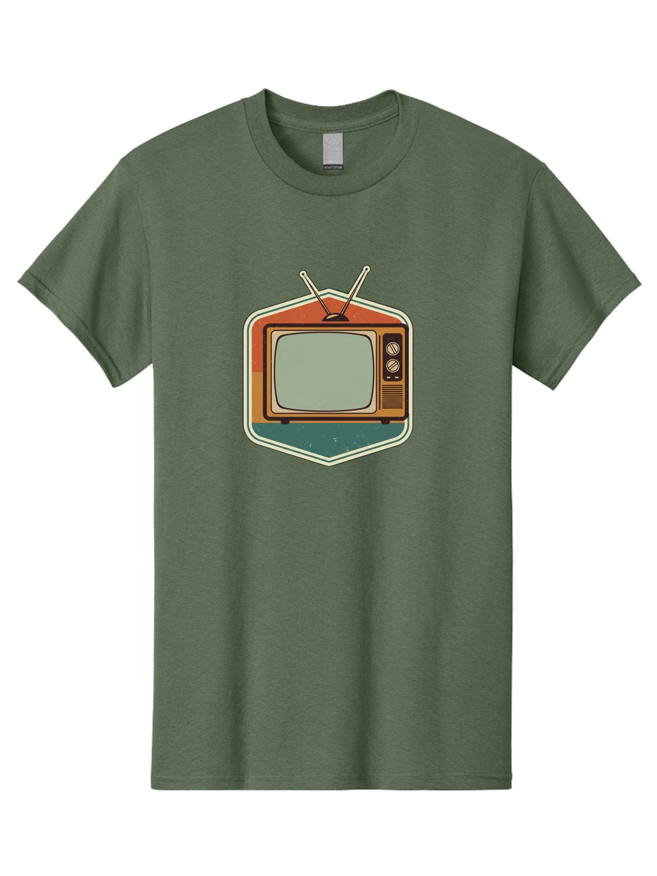 Vintage-Tv Men'S Graphic Tee, 100% Cotton, Comfortable Casual Summer Wear, Machine Washable, Retro Television Set, Old Tv, Vintage Tech, Antique Electronics, Classic Entertainment, Nostalgic Design, Analog Tv, Retro Aesthetic Bac551 5