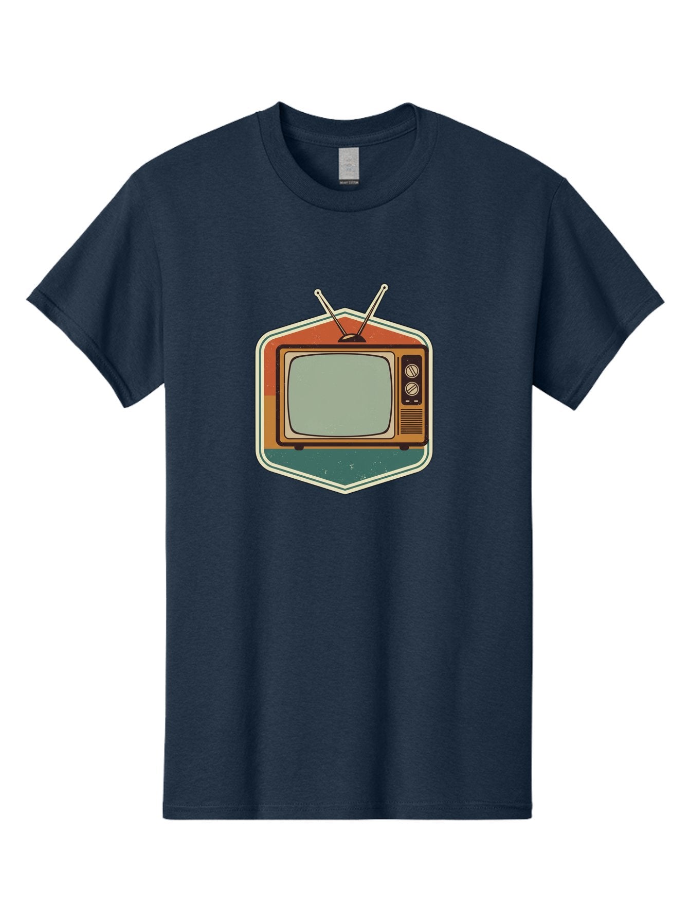 Vintage-Tv Men'S Graphic Tee, 100% Cotton, Comfortable Casual Summer Wear, Machine Washable, Retro Television Set, Old Tv, Vintage Tech, Antique Electronics, Classic Entertainment, Nostalgic Design, Analog Tv, Retro Aesthetic Bac551 9