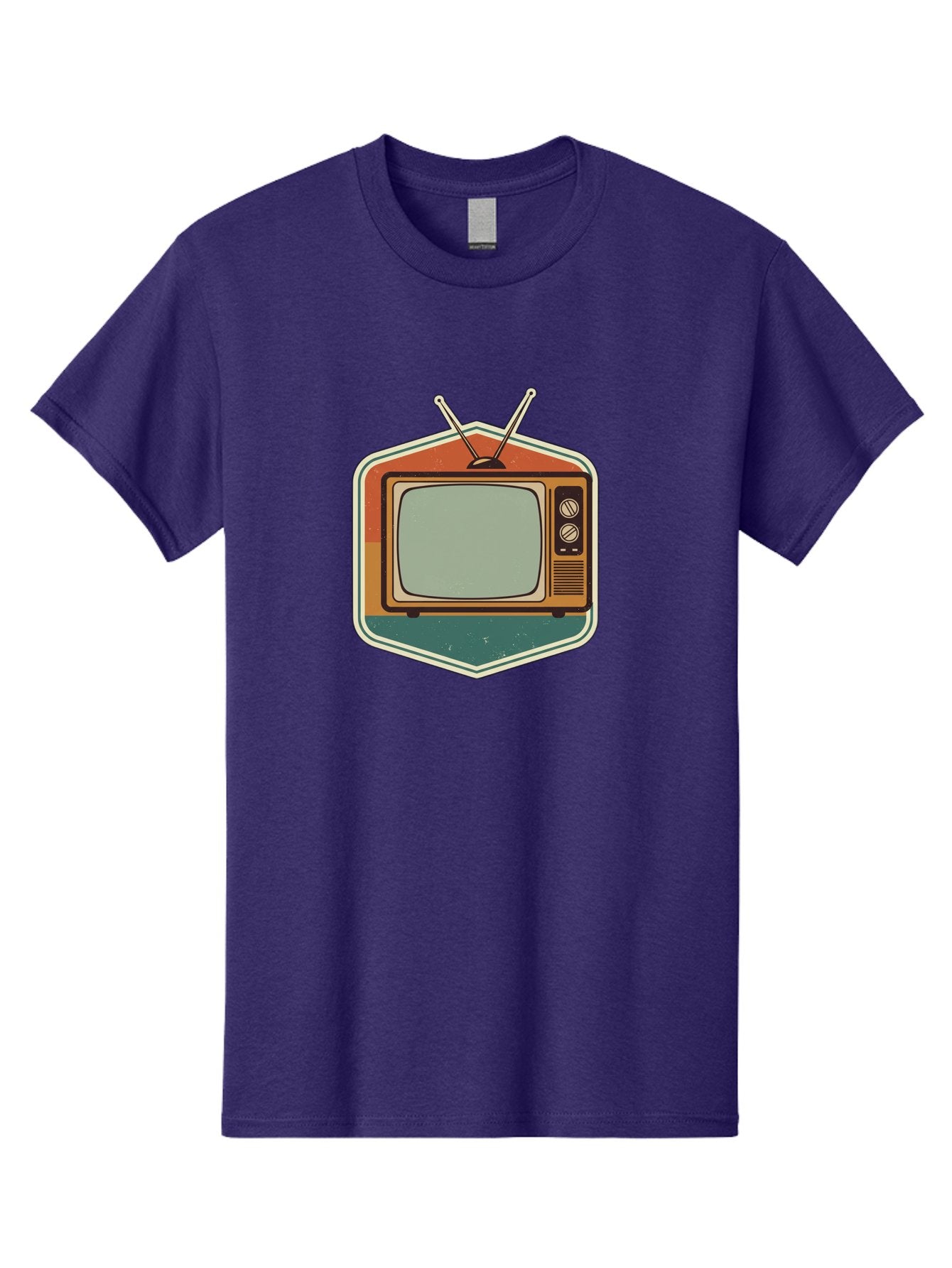 Vintage-Tv Men'S Graphic Tee, 100% Cotton, Comfortable Casual Summer Wear, Machine Washable, Retro Television Set, Old Tv, Vintage Tech, Antique Electronics, Classic Entertainment, Nostalgic Design, Analog Tv, Retro Aesthetic Bac551 11