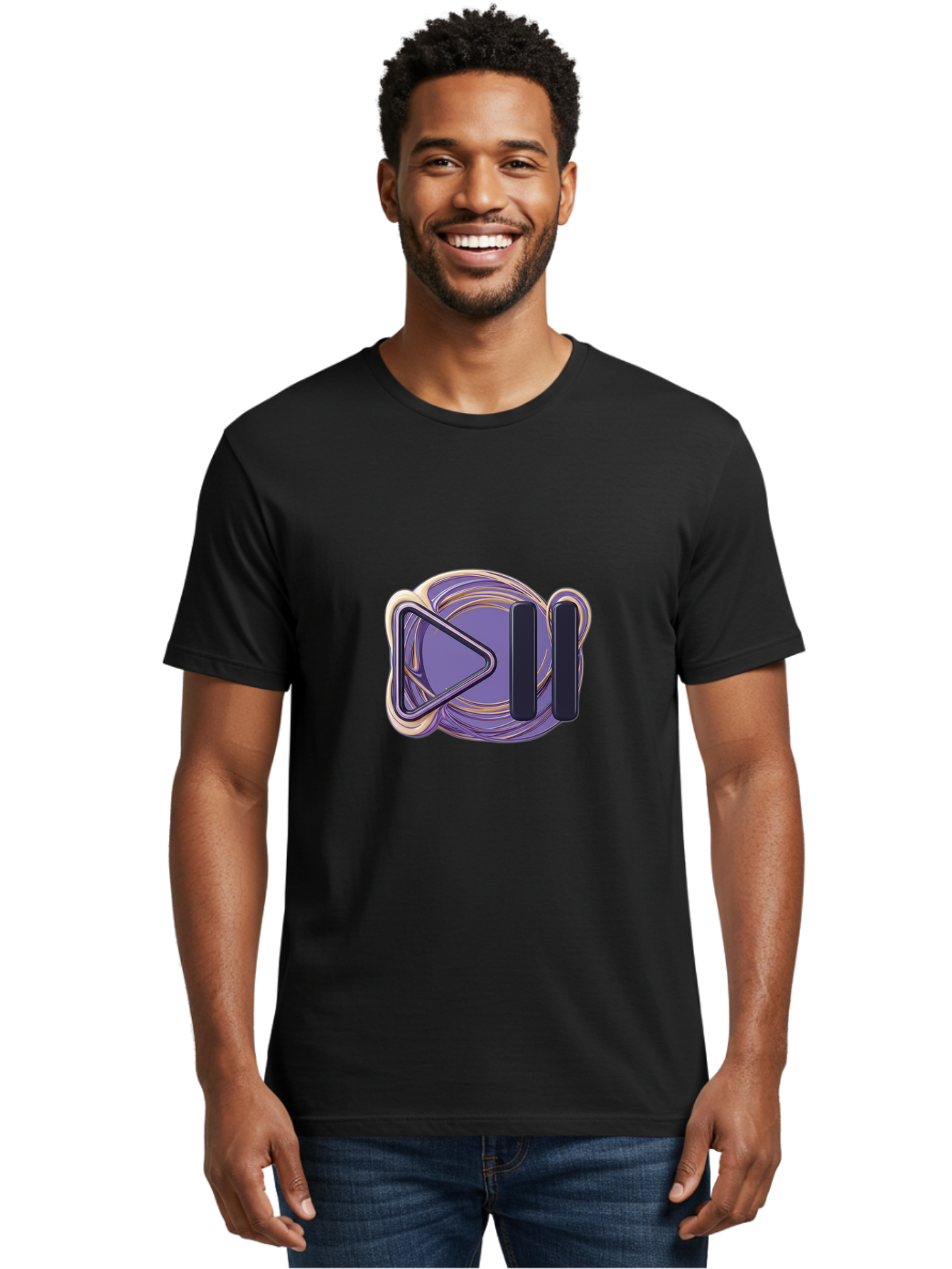 Virtual-Reality-Headset Men'S Graphic Tee, 100% Cotton, Comfortable Casual Summer Wear, Machine Washable, Virtual Reality Headset, Vr Technology, Purple Design, Metallic Accents, Futuristic Style, Gaming Accessory, Immersive Experience, Bac552 27