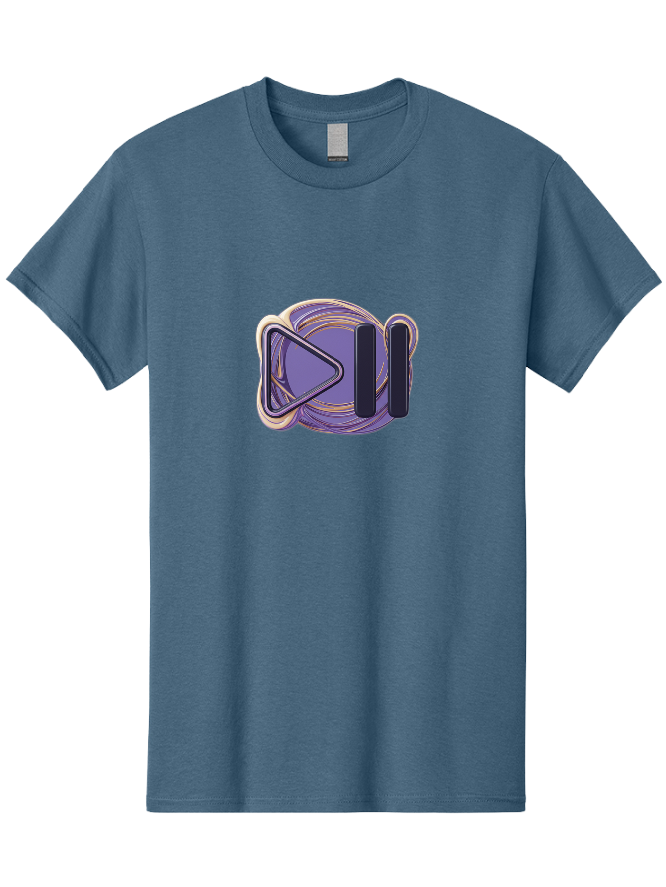 Virtual-Reality-Headset Men'S Graphic Tee, 100% Cotton, Comfortable Casual Summer Wear, Machine Washable, Virtual Reality Headset, Vr Technology, Purple Design, Metallic Accents, Futuristic Style, Gaming Accessory, Immersive Experience, Bac552 6