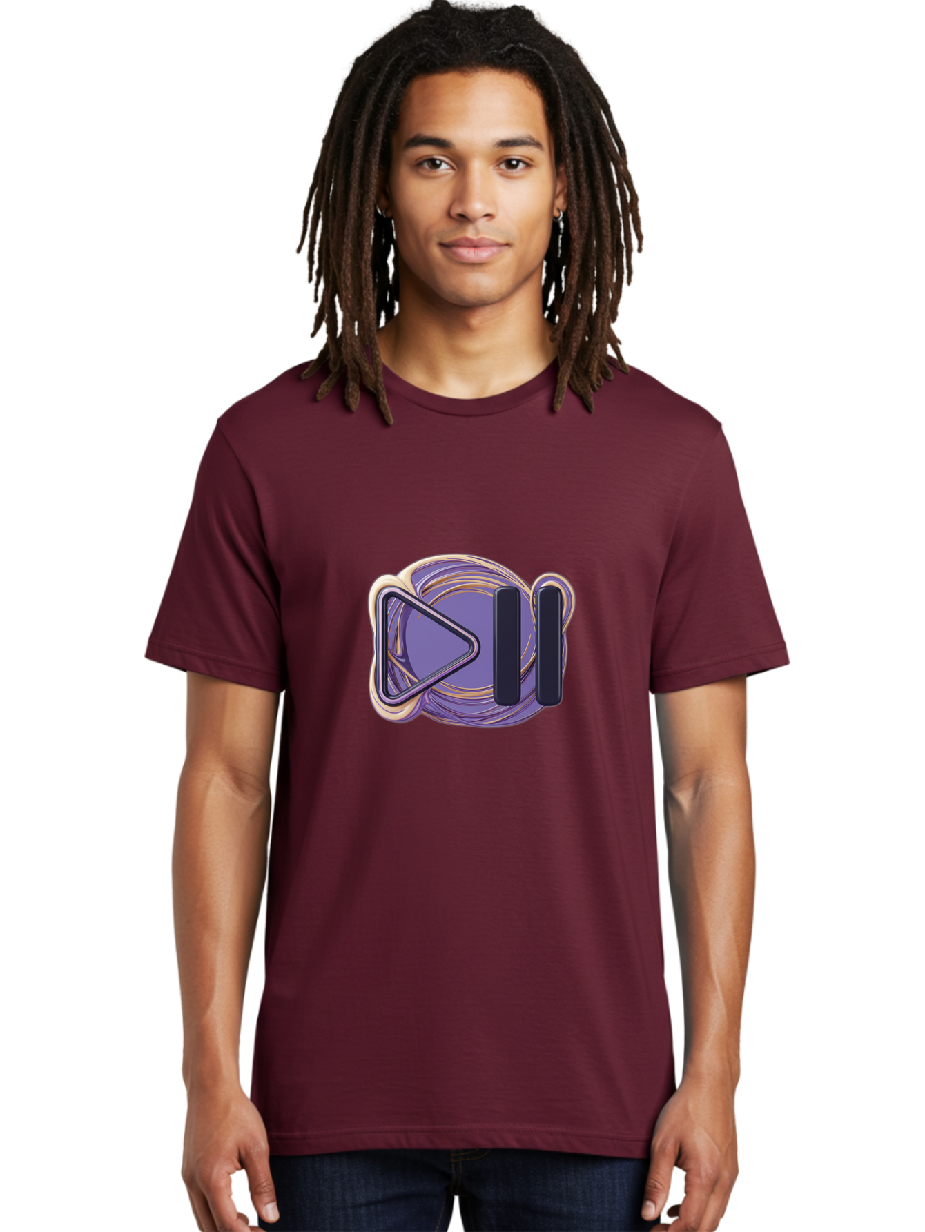 Virtual-Reality-Headset Men'S Graphic Tee, 100% Cotton, Comfortable Casual Summer Wear, Machine Washable, Virtual Reality Headset, Vr Technology, Purple Design, Metallic Accents, Futuristic Style, Gaming Accessory, Immersive Experience, Bac552 28