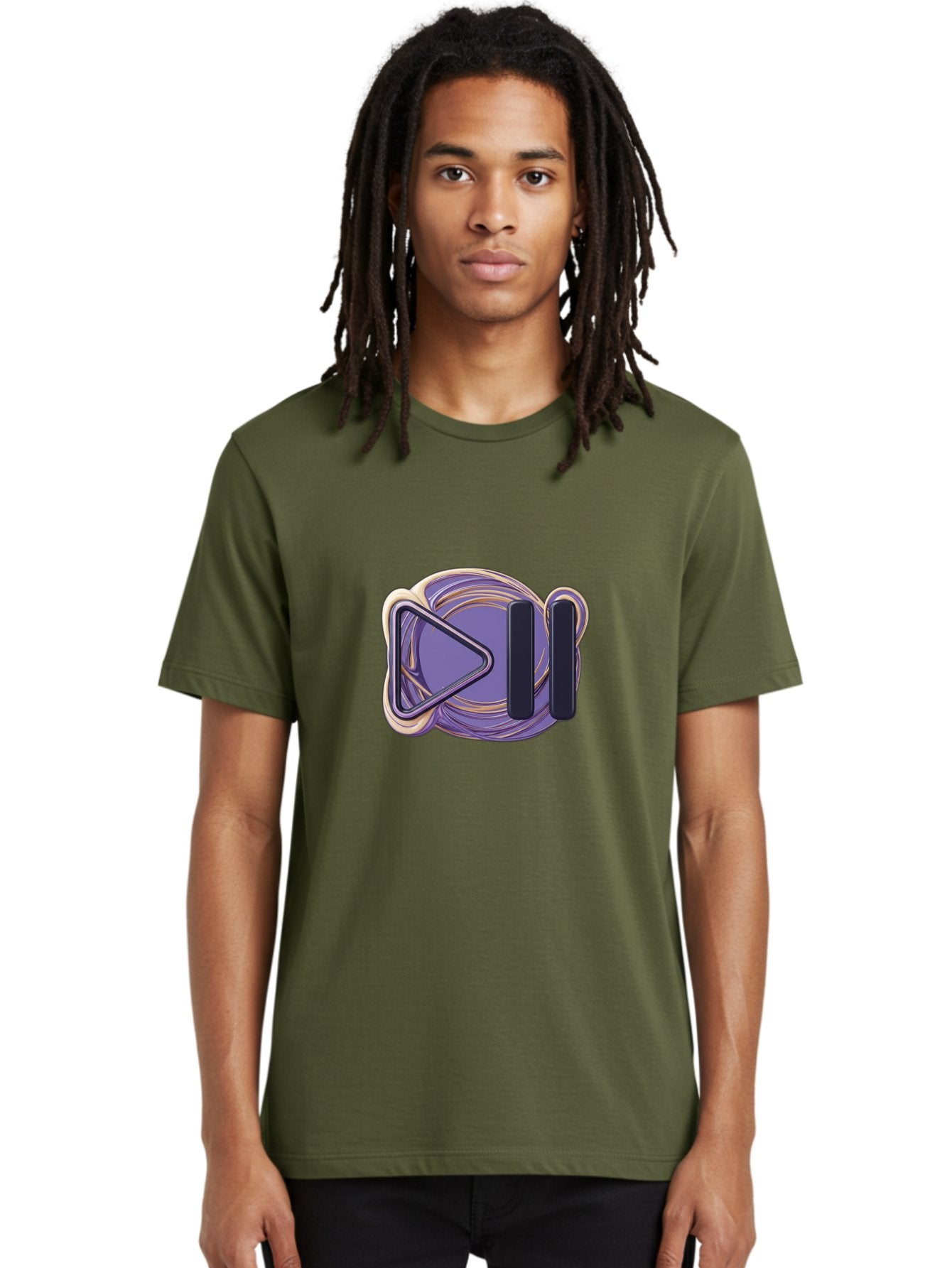 Virtual-Reality-Headset Men'S Graphic Tee, 100% Cotton, Comfortable Casual Summer Wear, Machine Washable, Virtual Reality Headset, Vr Technology, Purple Design, Metallic Accents, Futuristic Style, Gaming Accessory, Immersive Experience, Bac552 21
