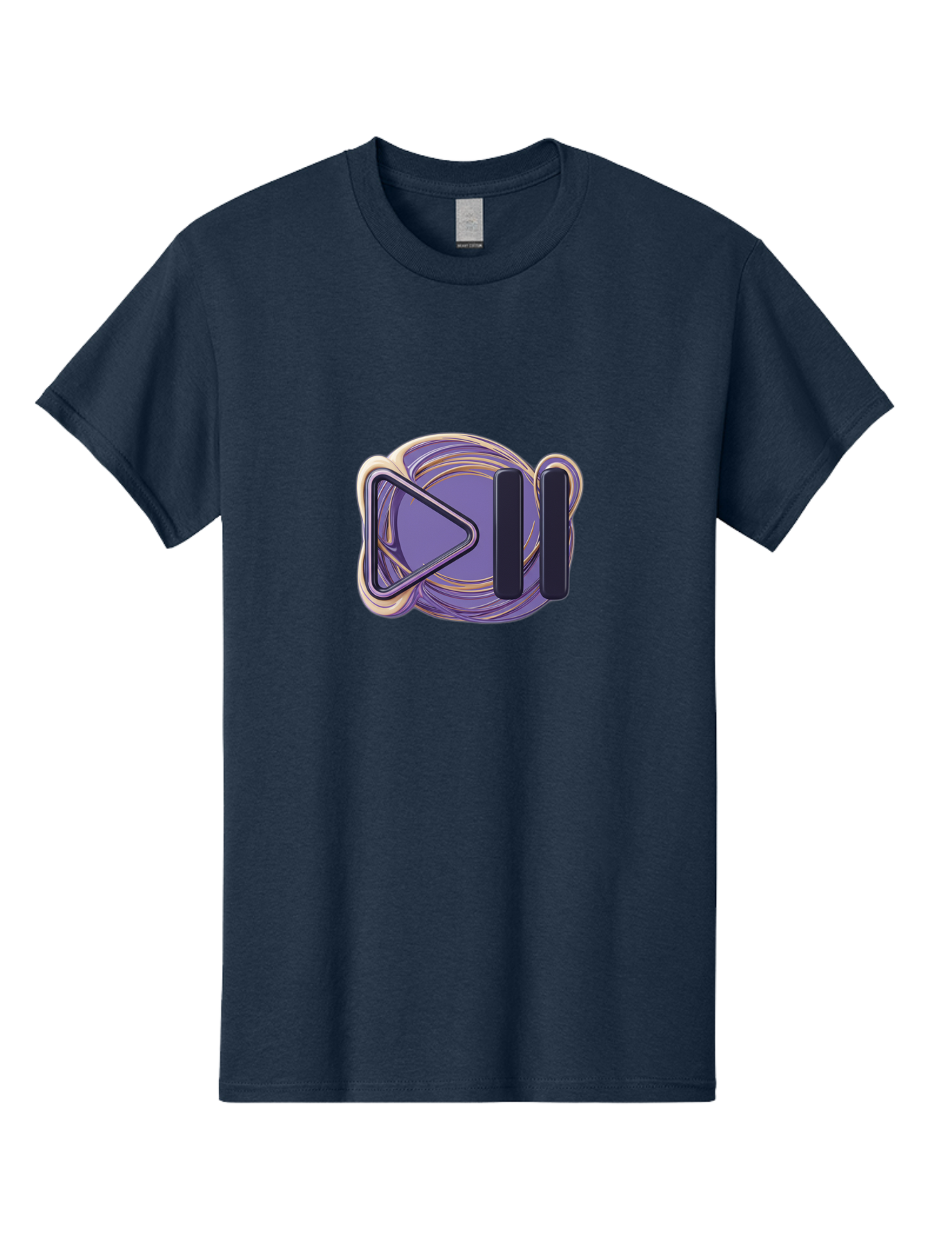 Virtual-Reality-Headset Men'S Graphic Tee, 100% Cotton, Comfortable Casual Summer Wear, Machine Washable, Virtual Reality Headset, Vr Technology, Purple Design, Metallic Accents, Futuristic Style, Gaming Accessory, Immersive Experience, Bac552 4