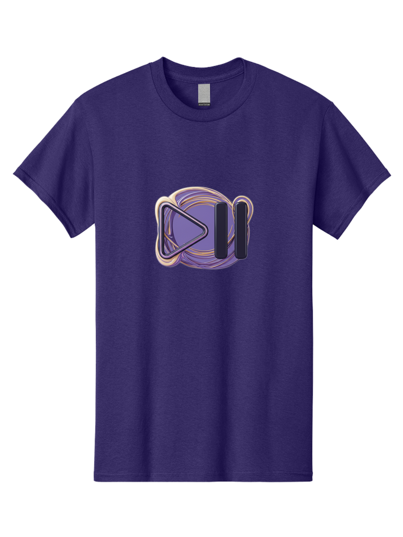 Virtual-Reality-Headset Men'S Graphic Tee, 100% Cotton, Comfortable Casual Summer Wear, Machine Washable, Virtual Reality Headset, Vr Technology, Purple Design, Metallic Accents, Futuristic Style, Gaming Accessory, Immersive Experience, Bac552 3
