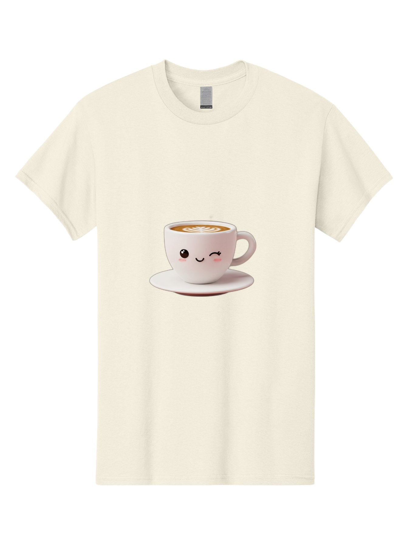 Winking-Coffee-Cup Men'S Graphic Tee, 100% Cotton, Comfortable Casual Summer Wear, Machine Washable, Cute Coffee Cup, Cartoon Character, Coffee Break, Latte Art, Winking Face, Adorable Design, Morning Pick-Me-Up, Coffee Lover, Cozy Vibes Bac553 10