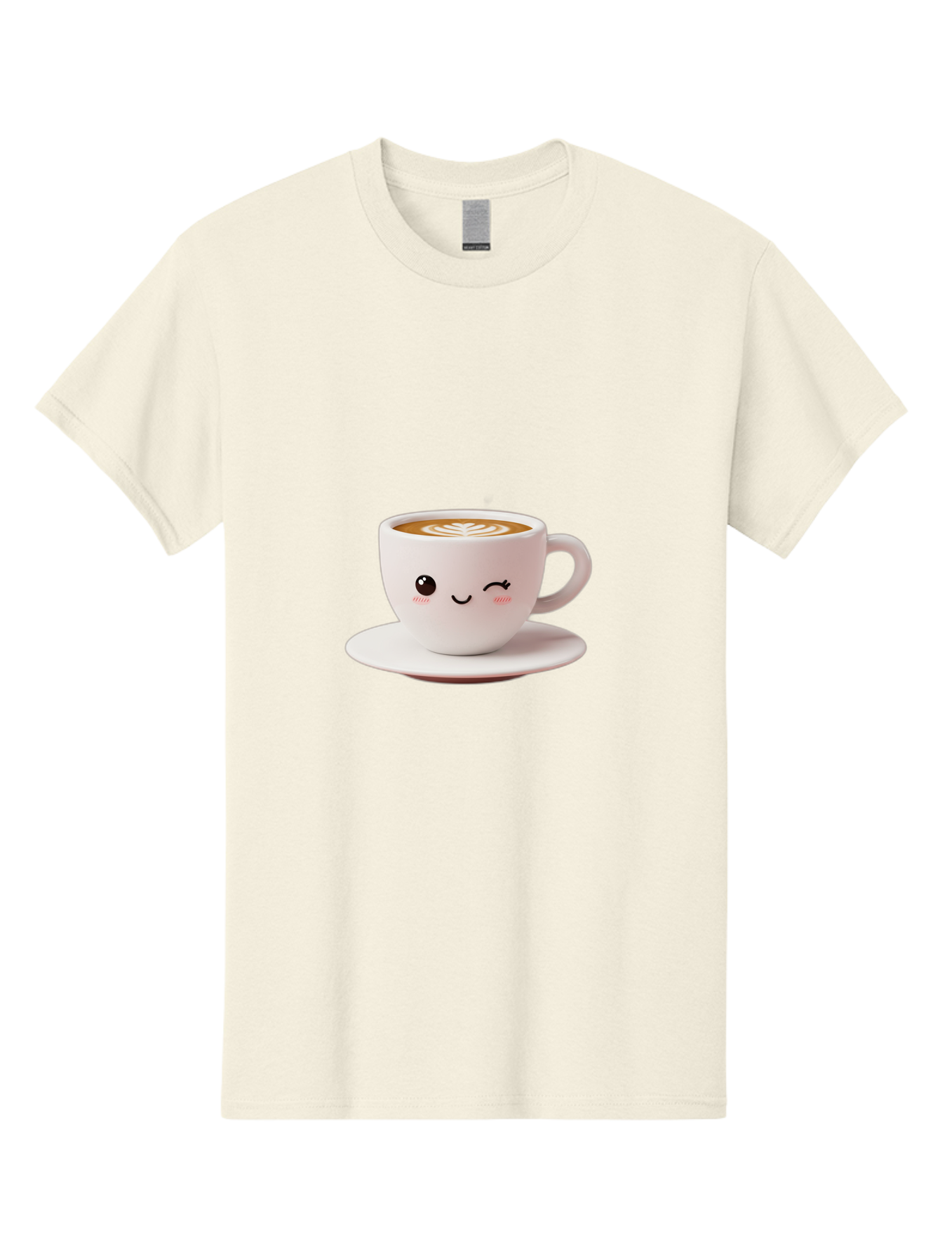 Winking-Coffee-Cup Men'S Graphic Tee, 100% Cotton, Comfortable Casual Summer Wear, Machine Washable, Cute Coffee Cup, Cartoon Character, Coffee Break, Latte Art, Winking Face, Adorable Design, Morning Pick-Me-Up, Coffee Lover, Cozy Vibes Bac553 14