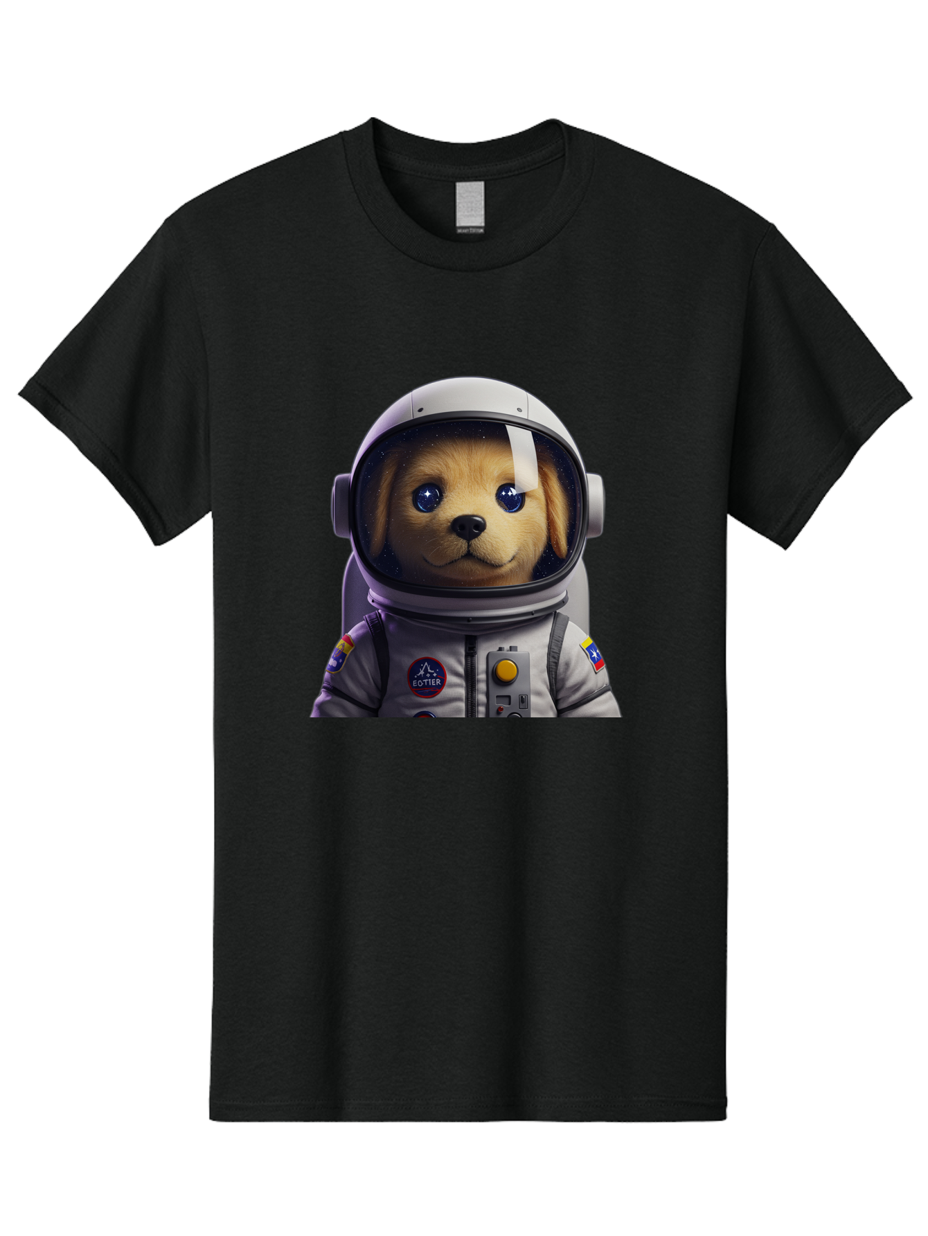 Zotter-Pup-In-Spacesuit Men'S Graphic Tee, 100% Cotton, Comfortable Casual Summer Wear, Machine Washable, Puppy In Space Suit, Dog In Astronaut Helmet, Cotter Logo, Space Exploration, Cute Canine, Futuristic Adventure, Sci-Fi Theme, Bac571 9