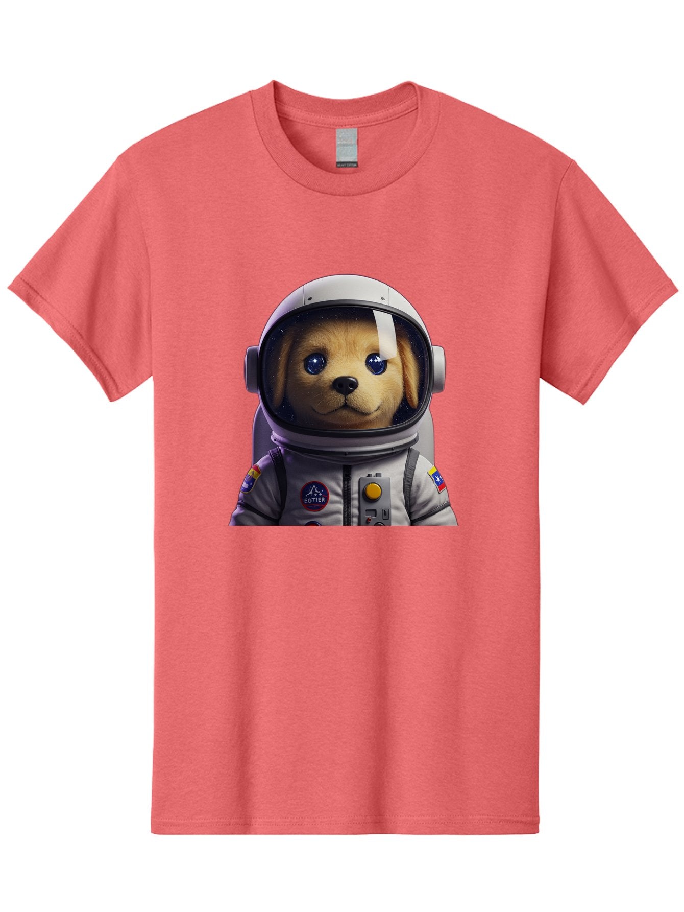 Zotter-Pup-In-Spacesuit Men'S Graphic Tee, 100% Cotton, Comfortable Casual Summer Wear, Machine Washable, Puppy In Space Suit, Dog In Astronaut Helmet, Cotter Logo, Space Exploration, Cute Canine, Futuristic Adventure, Sci-Fi Theme, Bac571 15