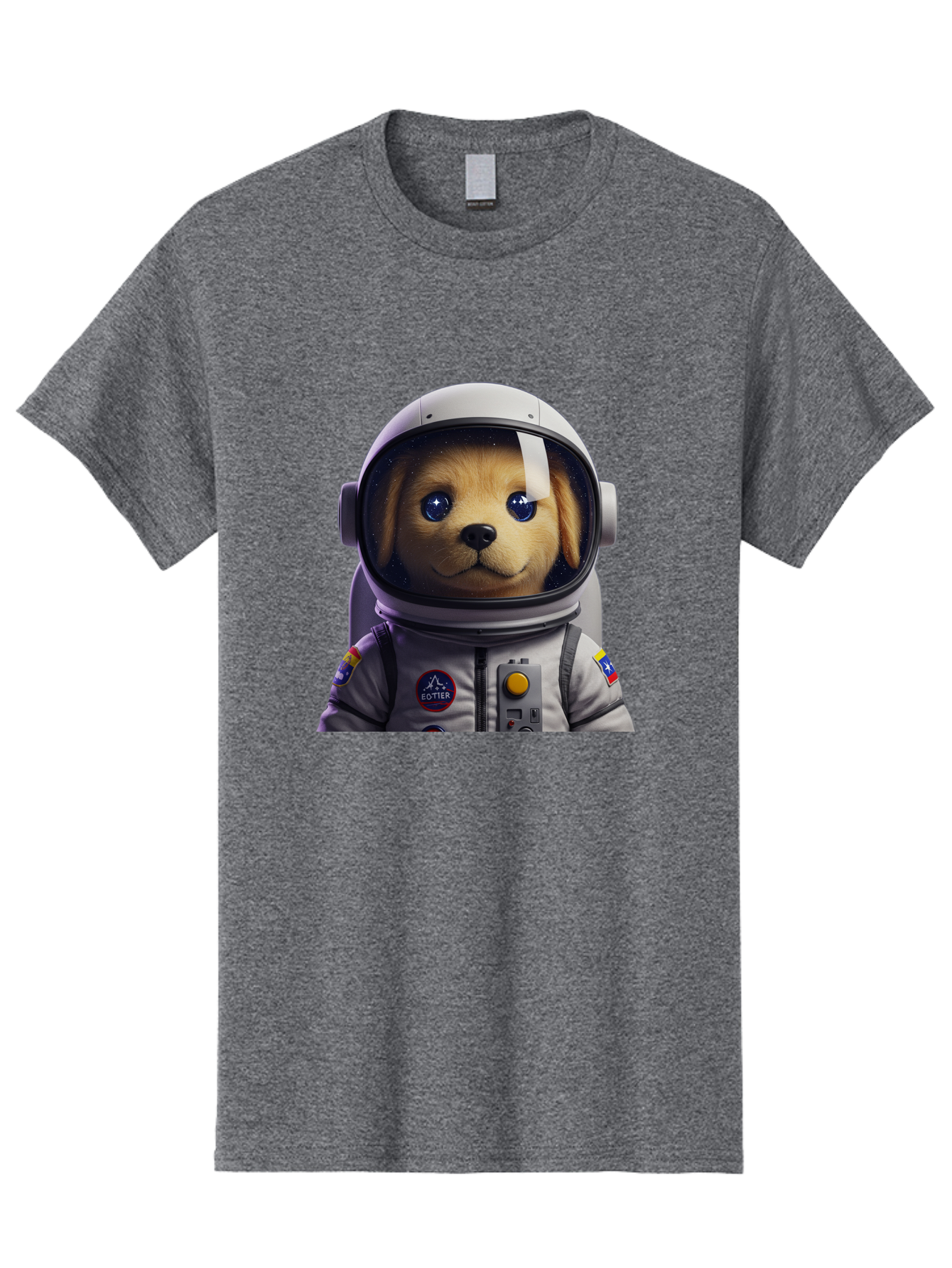Zotter-Pup-In-Spacesuit Men'S Graphic Tee, 100% Cotton, Comfortable Casual Summer Wear, Machine Washable, Puppy In Space Suit, Dog In Astronaut Helmet, Cotter Logo, Space Exploration, Cute Canine, Futuristic Adventure, Sci-Fi Theme, Bac571 14