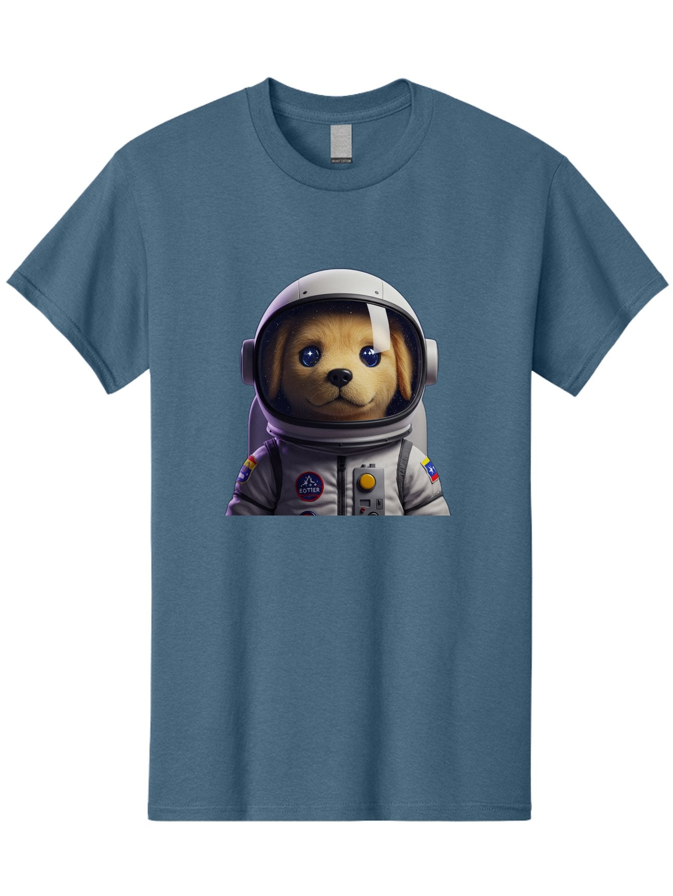 Zotter-Pup-In-Spacesuit Men'S Graphic Tee, 100% Cotton, Comfortable Casual Summer Wear, Machine Washable, Puppy In Space Suit, Dog In Astronaut Helmet, Cotter Logo, Space Exploration, Cute Canine, Futuristic Adventure, Sci-Fi Theme, Bac571 13