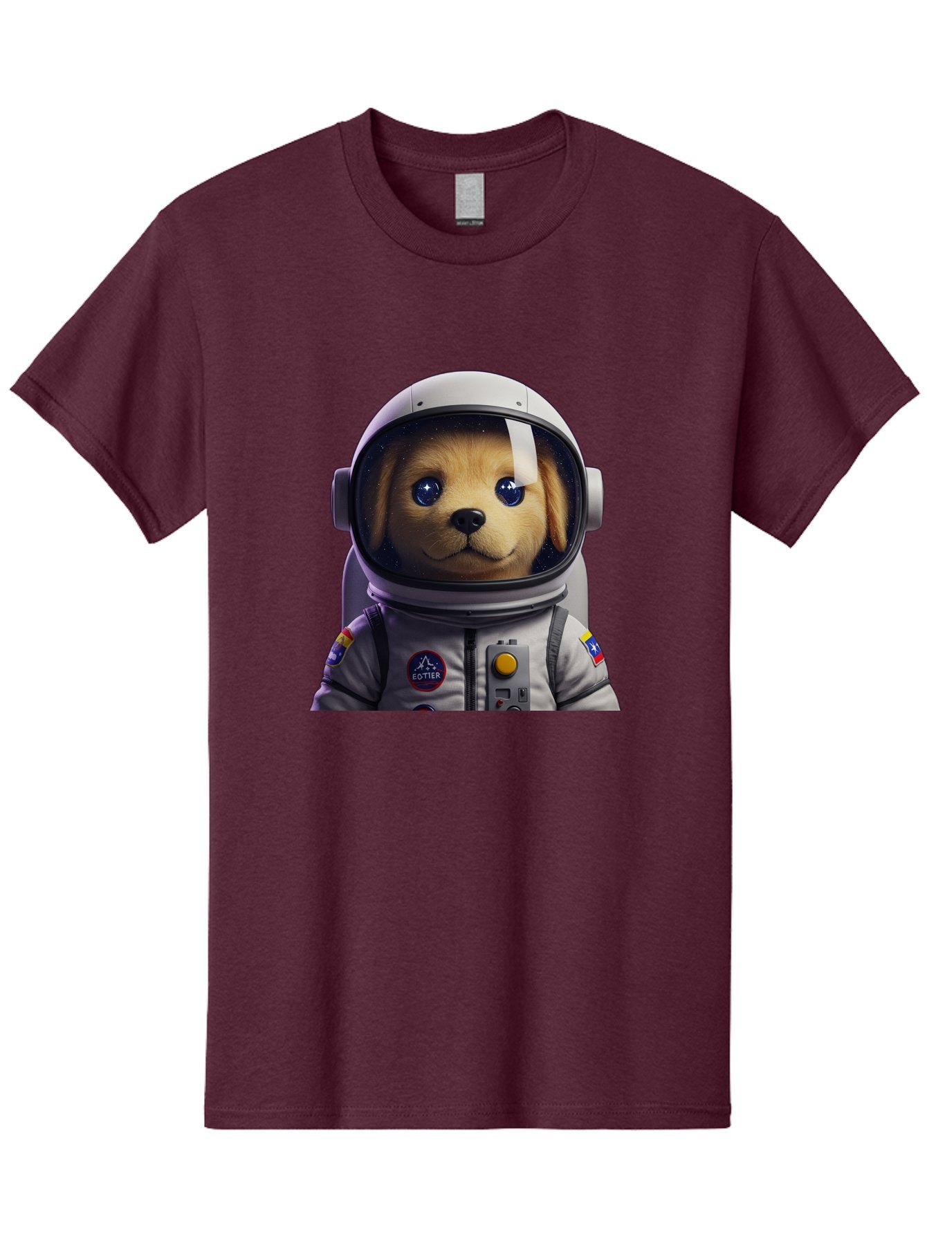 Zotter-Pup-In-Spacesuit Men'S Graphic Tee, 100% Cotton, Comfortable Casual Summer Wear, Machine Washable, Puppy In Space Suit, Dog In Astronaut Helmet, Cotter Logo, Space Exploration, Cute Canine, Futuristic Adventure, Sci-Fi Theme, Bac571 6