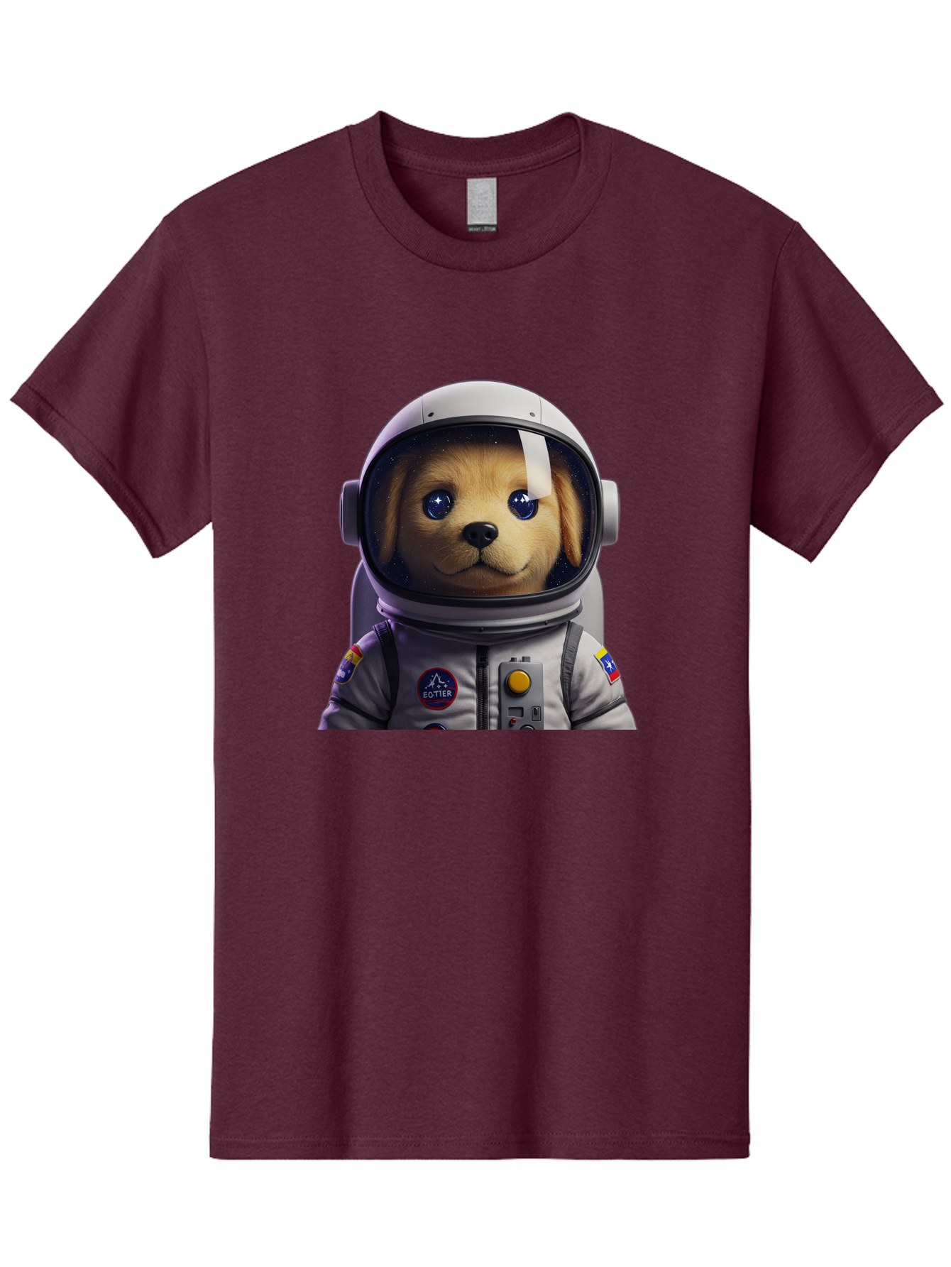 Zotter-Pup-In-Spacesuit Men'S Graphic Tee, 100% Cotton, Comfortable Casual Summer Wear, Machine Washable, Puppy In Space Suit, Dog In Astronaut Helmet, Cotter Logo, Space Exploration, Cute Canine, Futuristic Adventure, Sci-Fi Theme, Bac571 7