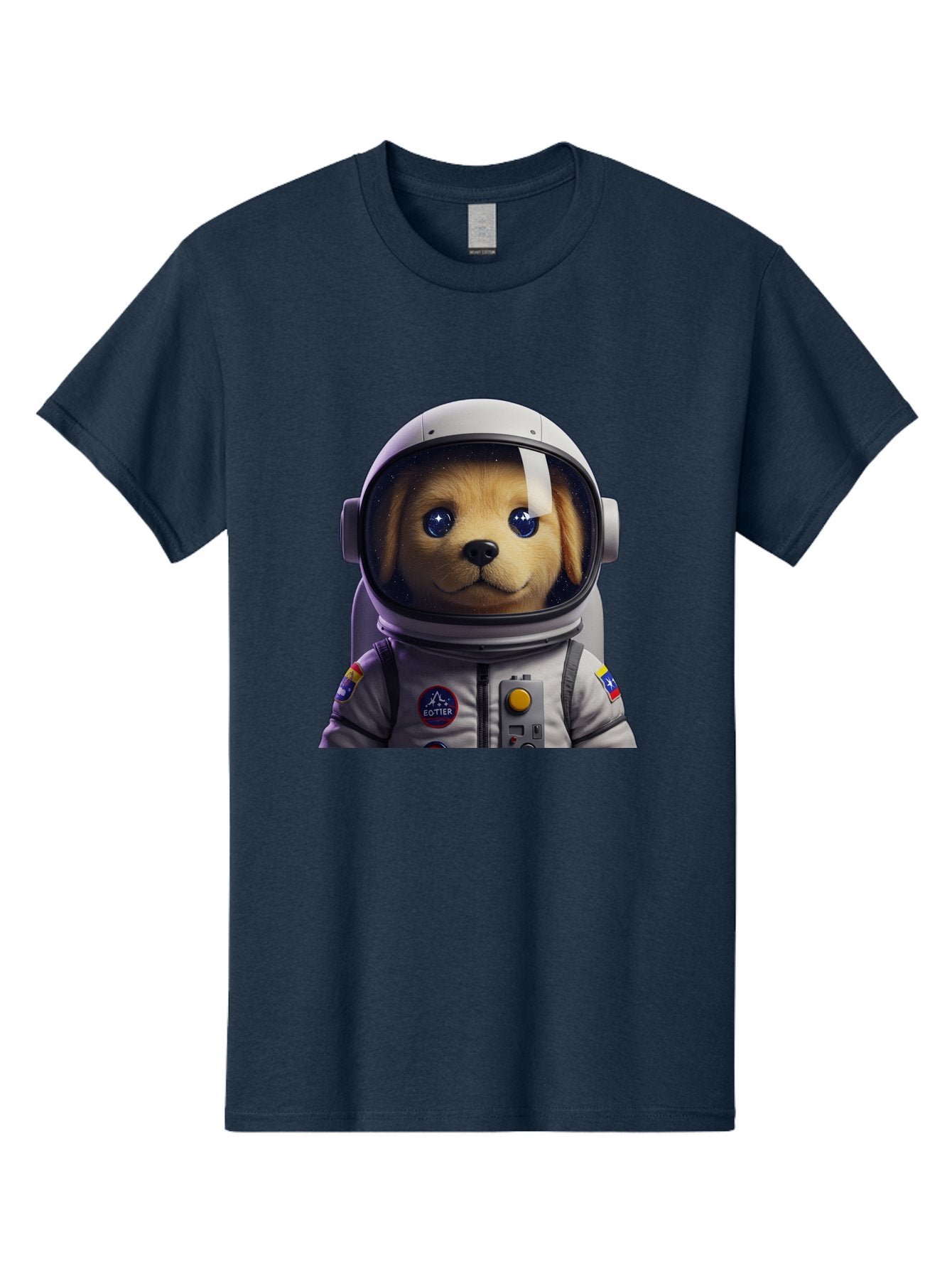 Zotter-Pup-In-Spacesuit Men'S Graphic Tee, 100% Cotton, Comfortable Casual Summer Wear, Machine Washable, Puppy In Space Suit, Dog In Astronaut Helmet, Cotter Logo, Space Exploration, Cute Canine, Futuristic Adventure, Sci-Fi Theme, Bac571 4