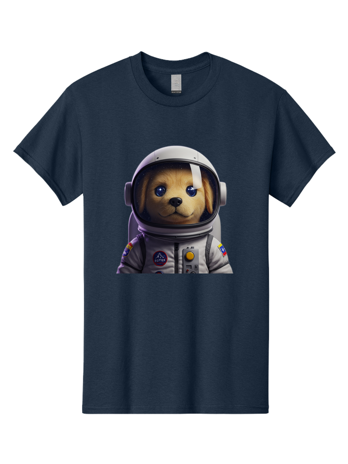 Zotter-Pup-In-Spacesuit Men'S Graphic Tee, 100% Cotton, Comfortable Casual Summer Wear, Machine Washable, Puppy In Space Suit, Dog In Astronaut Helmet, Cotter Logo, Space Exploration, Cute Canine, Futuristic Adventure, Sci-Fi Theme, Bac571 12