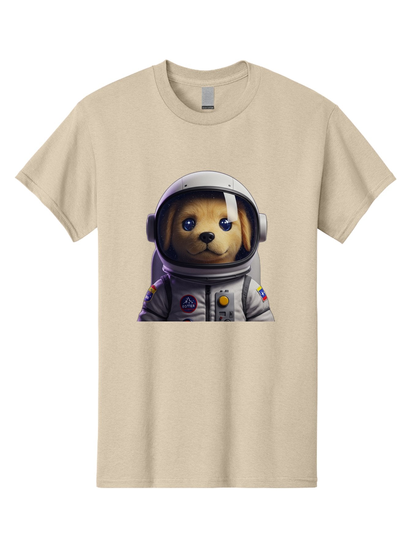 Zotter-Pup-In-Spacesuit Men'S Graphic Tee, 100% Cotton, Comfortable Casual Summer Wear, Machine Washable, Puppy In Space Suit, Dog In Astronaut Helmet, Cotter Logo, Space Exploration, Cute Canine, Futuristic Adventure, Sci-Fi Theme, Bac571 7