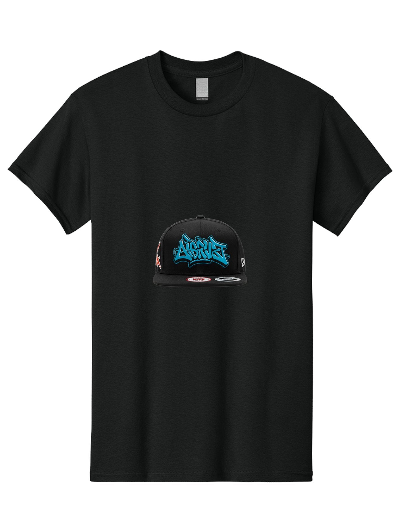 A-Ap-Rocky Men'S Graphic Tee, 100% Cotton, Comfortable Casual Summer Wear, Machine Washable, Black Baseball Cap, A$Ap Rocky Logo, Blue Graffiti Design, Streetwear Fashion, Hip Hop Style, Casual Wear, Trendy Accessories, Snapback Hat Bac579 15