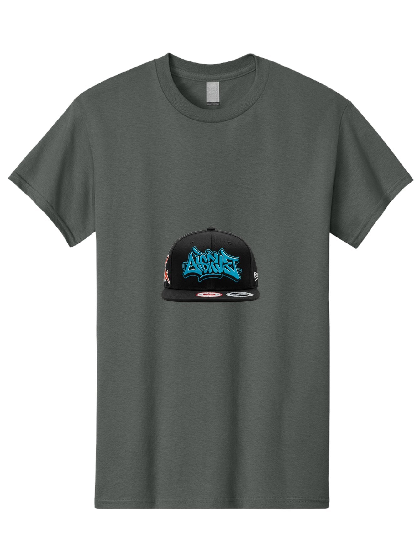 A-Ap-Rocky Men'S Graphic Tee, 100% Cotton, Comfortable Casual Summer Wear, Machine Washable, Black Baseball Cap, A$Ap Rocky Logo, Blue Graffiti Design, Streetwear Fashion, Hip Hop Style, Casual Wear, Trendy Accessories, Snapback Hat Bac579 13