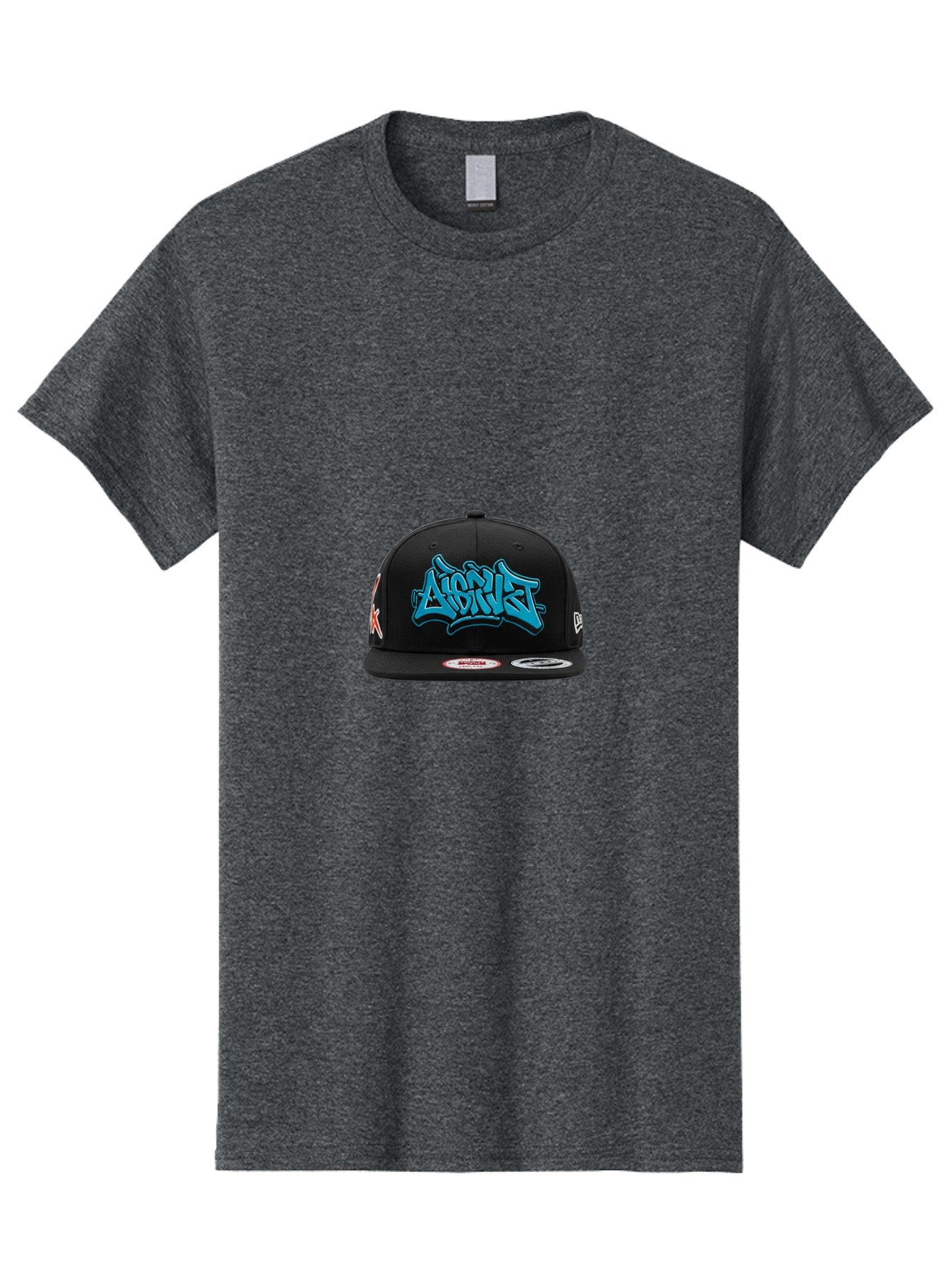 A-Ap-Rocky Men'S Graphic Tee, 100% Cotton, Comfortable Casual Summer Wear, Machine Washable, Black Baseball Cap, A$Ap Rocky Logo, Blue Graffiti Design, Streetwear Fashion, Hip Hop Style, Casual Wear, Trendy Accessories, Snapback Hat Bac579 12