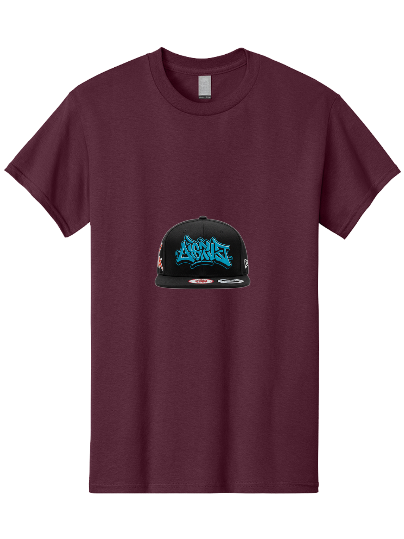 A-Ap-Rocky Men'S Graphic Tee, 100% Cotton, Comfortable Casual Summer Wear, Machine Washable, Black Baseball Cap, A$Ap Rocky Logo, Blue Graffiti Design, Streetwear Fashion, Hip Hop Style, Casual Wear, Trendy Accessories, Snapback Hat Bac579 13