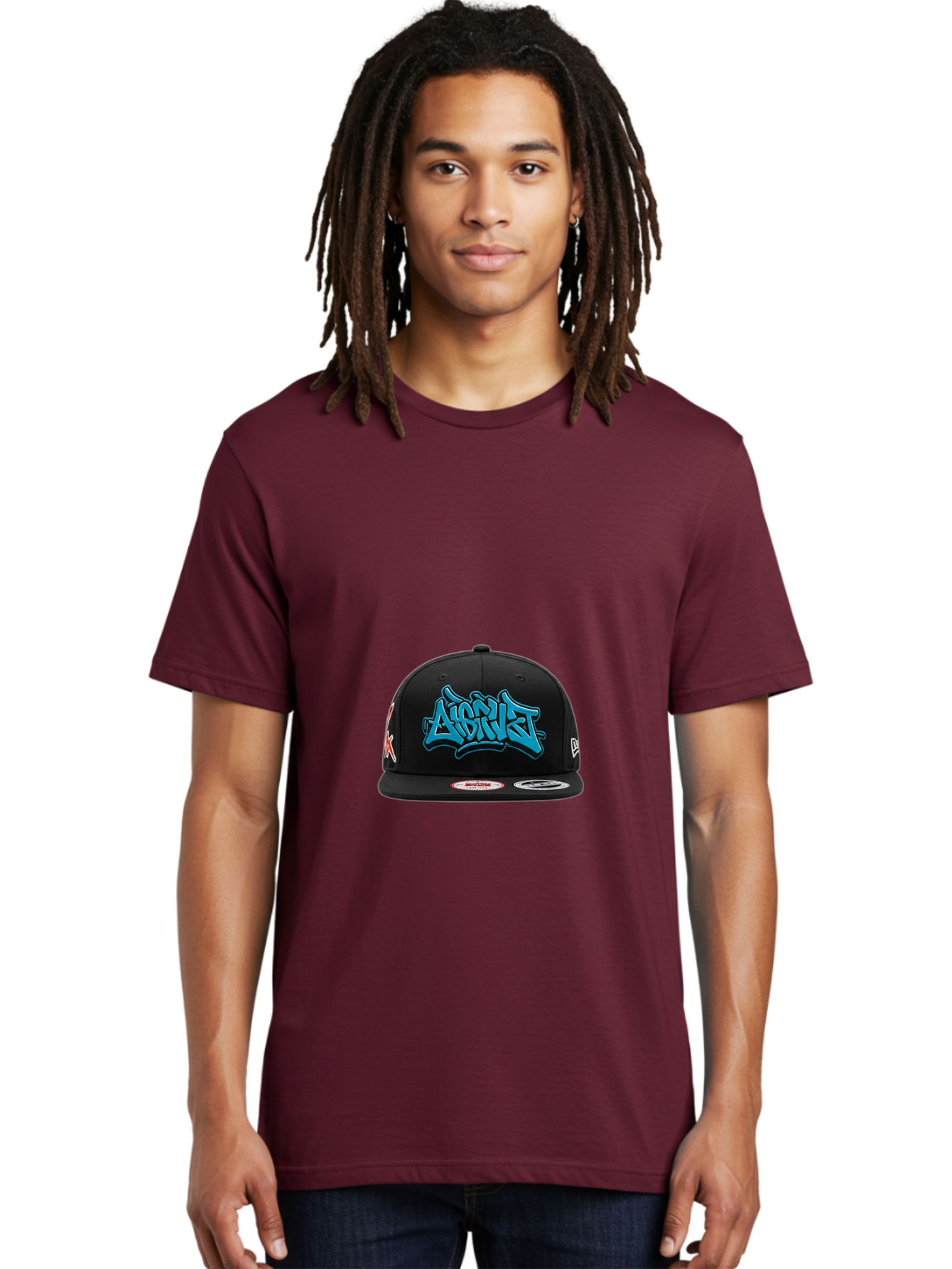 A-Ap-Rocky Men'S Graphic Tee, 100% Cotton, Comfortable Casual Summer Wear, Machine Washable, Black Baseball Cap, A$Ap Rocky Logo, Blue Graffiti Design, Streetwear Fashion, Hip Hop Style, Casual Wear, Trendy Accessories, Snapback Hat Bac579 28