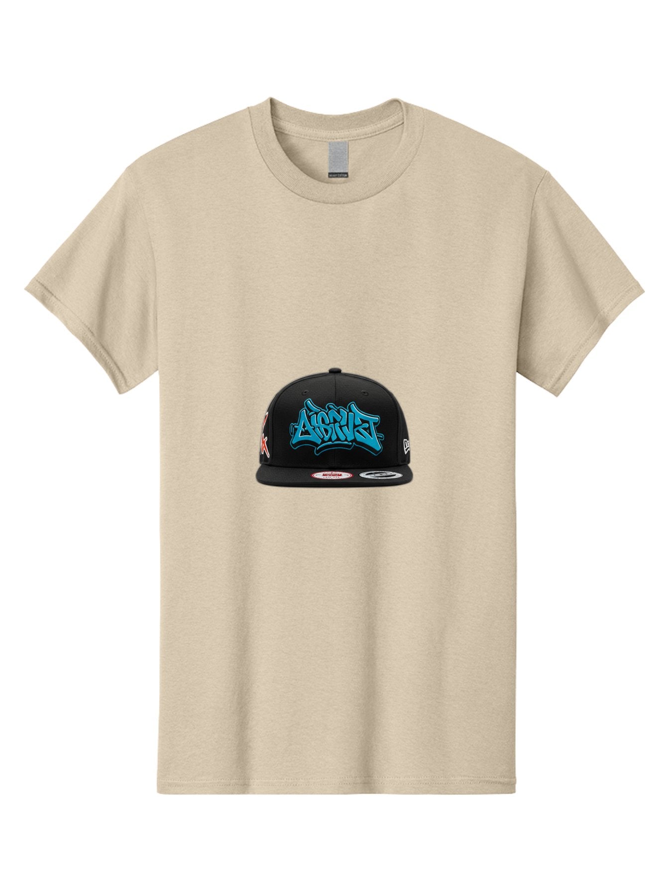 A-Ap-Rocky Men'S Graphic Tee, 100% Cotton, Comfortable Casual Summer Wear, Machine Washable, Black Baseball Cap, A$Ap Rocky Logo, Blue Graffiti Design, Streetwear Fashion, Hip Hop Style, Casual Wear, Trendy Accessories, Snapback Hat Bac579 3