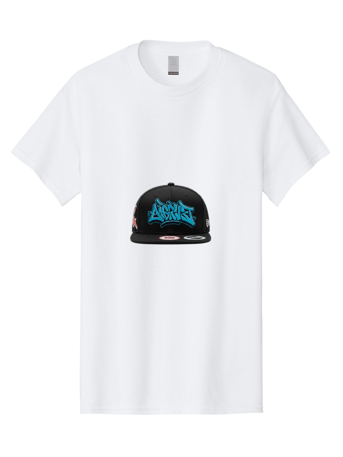 A-Ap-Rocky Men'S Graphic Tee, 100% Cotton, Comfortable Casual Summer Wear, Machine Washable, Black Baseball Cap, A$Ap Rocky Logo, Blue Graffiti Design, Streetwear Fashion, Hip Hop Style, Casual Wear, Trendy Accessories, Snapback Hat Bac579 9