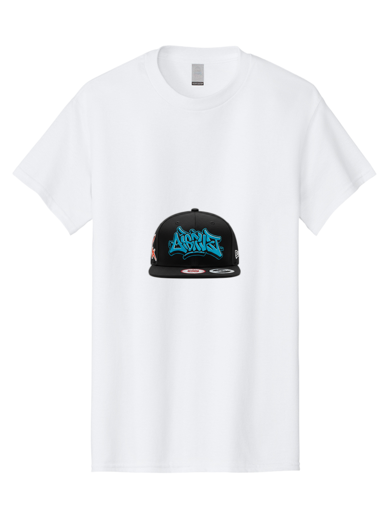 A-Ap-Rocky Men'S Graphic Tee, 100% Cotton, Comfortable Casual Summer Wear, Machine Washable, Black Baseball Cap, A$Ap Rocky Logo, Blue Graffiti Design, Streetwear Fashion, Hip Hop Style, Casual Wear, Trendy Accessories, Snapback Hat Bac579 5