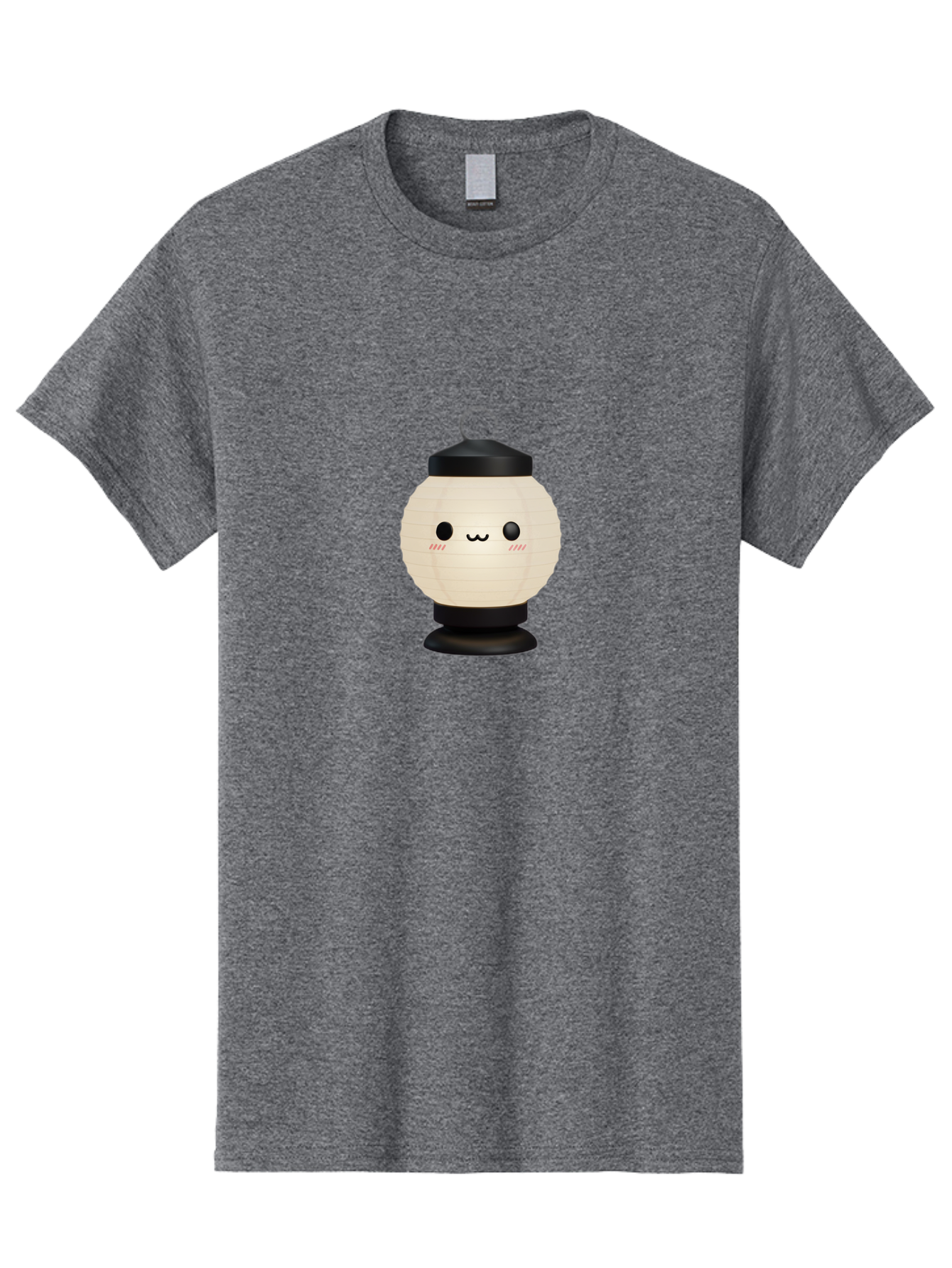 Akari-Chan-Lantern Men'S Graphic Tee, 100% Cotton, Comfortable Casual Summer Wear, Machine Washable, Kawaii Lantern, Japanese Culture, Paper Lantern, Cute Face, Emoticon, Illustration, Cartoon Style, Minimalist Design, Simple Art, Round Shape, Bac582 11