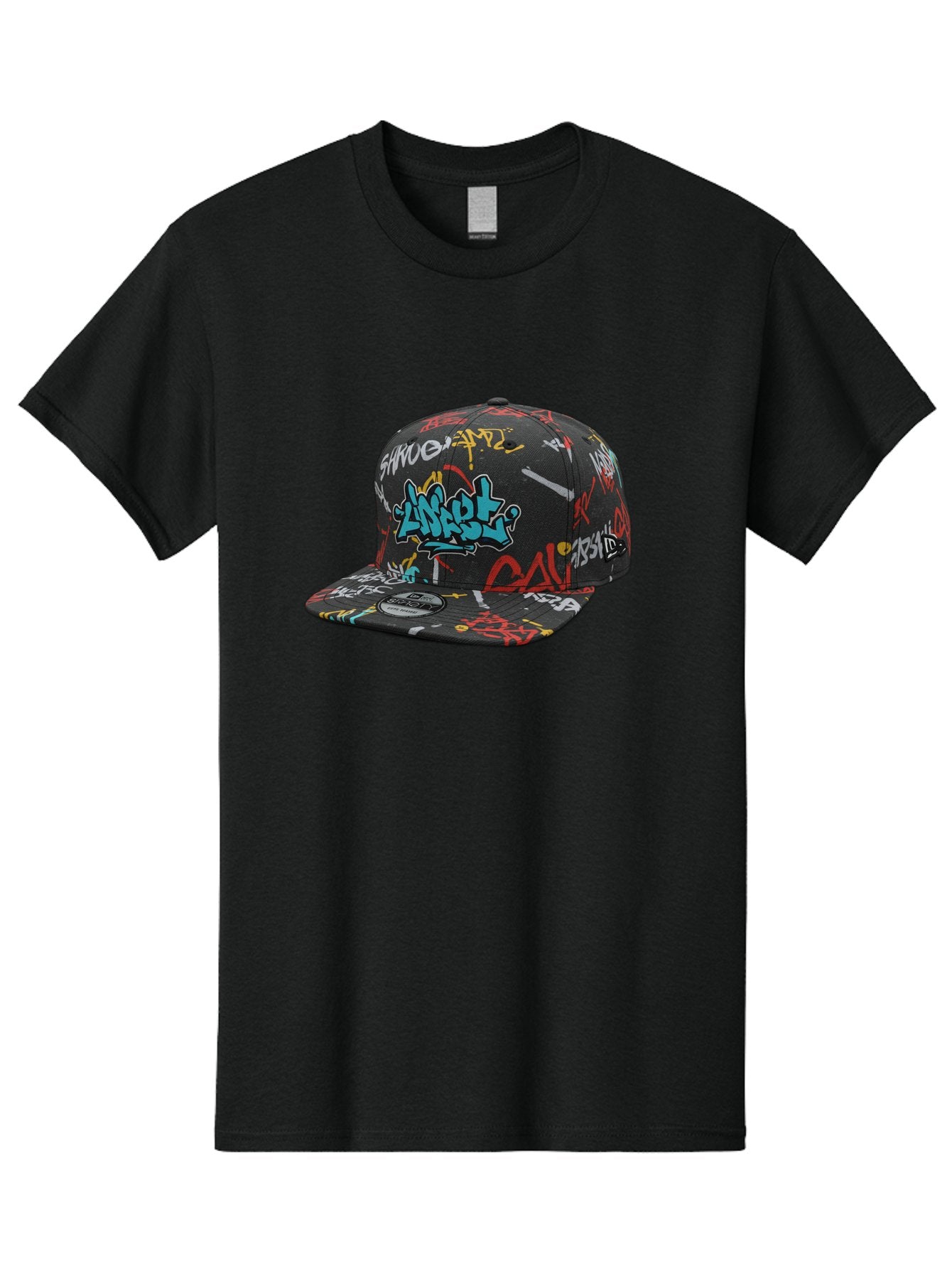 Anarchy-Baseball-Cap Men'S Graphic Tee, 100% Cotton, Comfortable Casual Summer Wear, Machine Washable, Graffiti Art, Streetwear Fashion, Custom Hats, Urban Style, Colorful Designs, Casual Wear, Hip Hop Culture, Snapback Cap, Street Art, Bac585 14