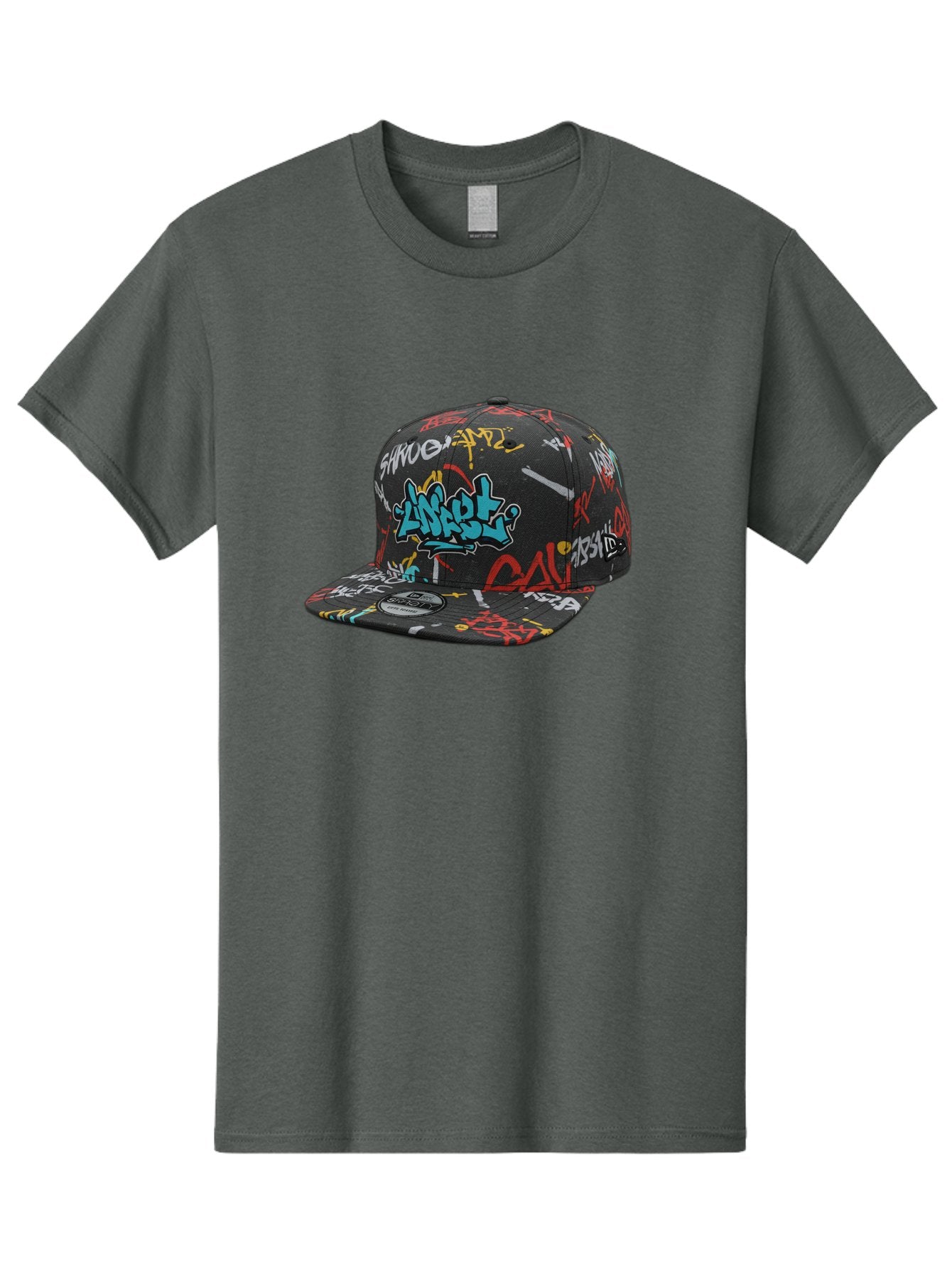 Anarchy-Baseball-Cap Men'S Graphic Tee, 100% Cotton, Comfortable Casual Summer Wear, Machine Washable, Graffiti Art, Streetwear Fashion, Custom Hats, Urban Style, Colorful Designs, Casual Wear, Hip Hop Culture, Snapback Cap, Street Art, Bac585 7