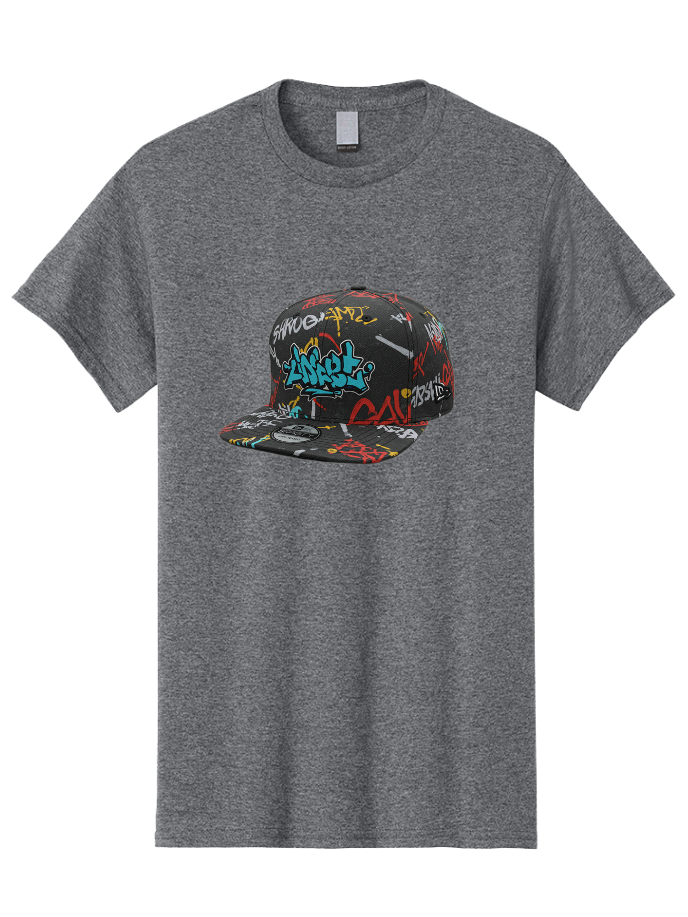 Anarchy-Baseball-Cap Men'S Graphic Tee, 100% Cotton, Comfortable Casual Summer Wear, Machine Washable, Graffiti Art, Streetwear Fashion, Custom Hats, Urban Style, Colorful Designs, Casual Wear, Hip Hop Culture, Snapback Cap, Street Art, Bac585 6