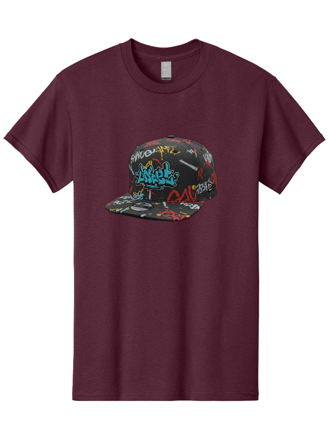Anarchy-Baseball-Cap Men'S Graphic Tee, 100% Cotton, Comfortable Casual Summer Wear, Machine Washable, Graffiti Art, Streetwear Fashion, Custom Hats, Urban Style, Colorful Designs, Casual Wear, Hip Hop Culture, Snapback Cap, Street Art, Bac585 10