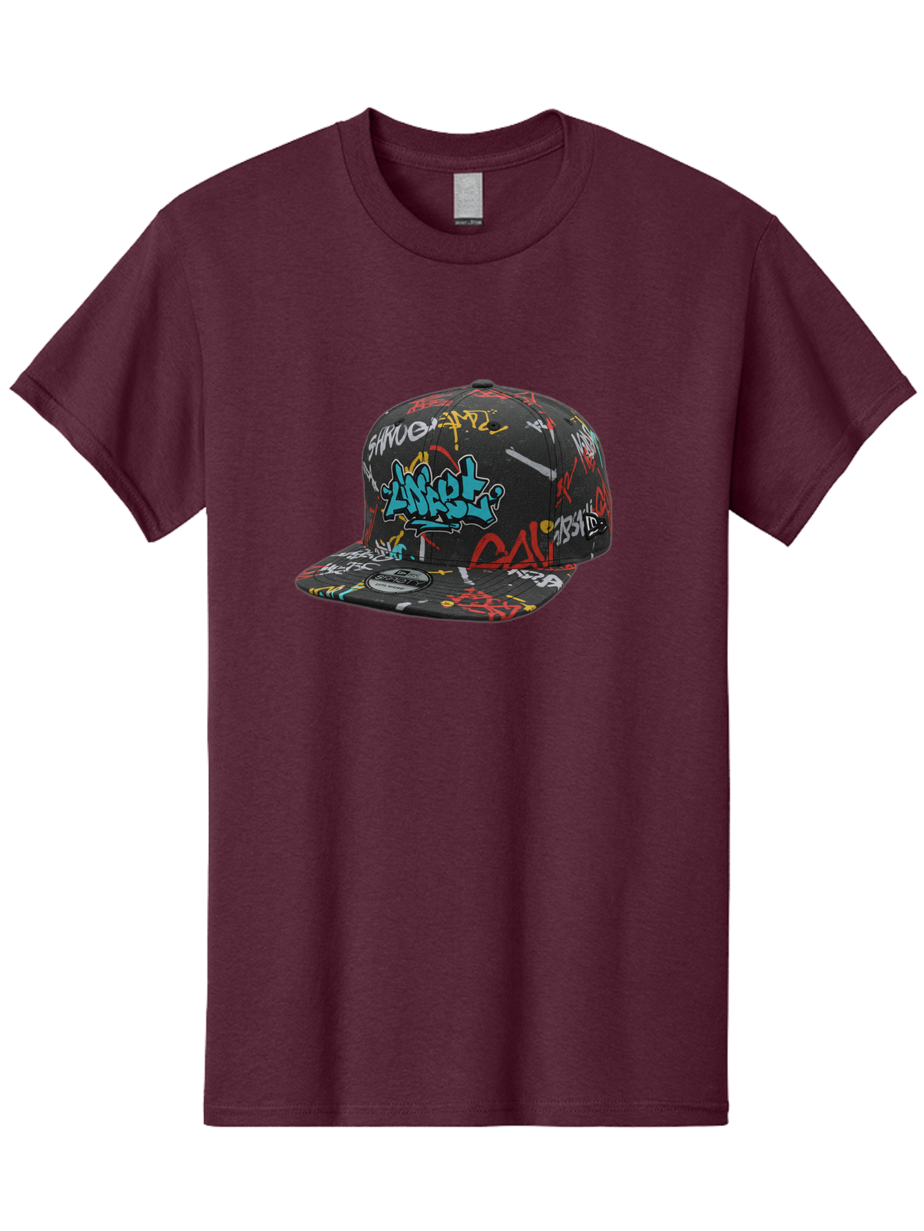 Anarchy-Baseball-Cap Men'S Graphic Tee, 100% Cotton, Comfortable Casual Summer Wear, Machine Washable, Graffiti Art, Streetwear Fashion, Custom Hats, Urban Style, Colorful Designs, Casual Wear, Hip Hop Culture, Snapback Cap, Street Art, Bac585 14