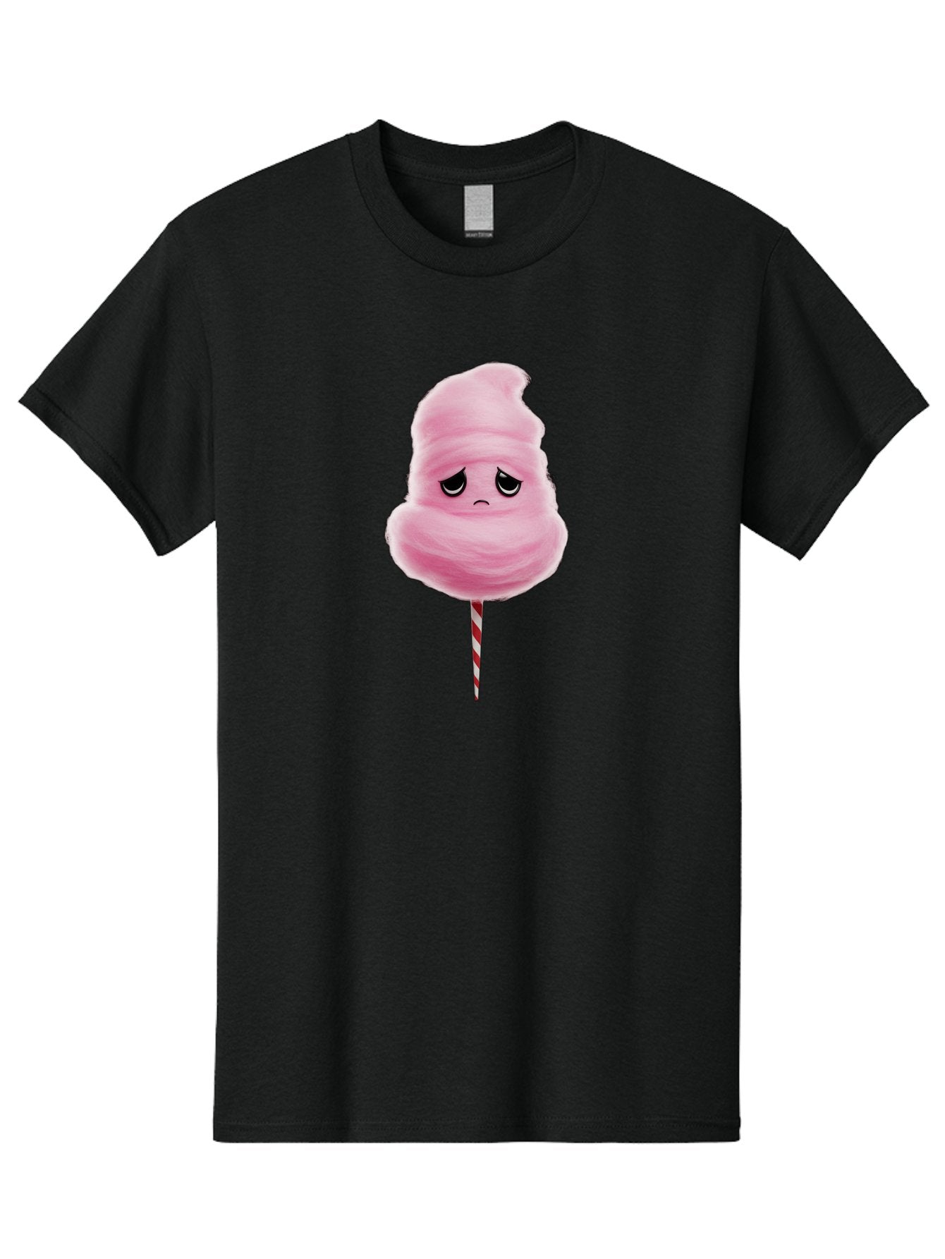 Angry-Cotton-Candy Men'S Graphic Tee, 100% Cotton, Comfortable Casual Summer Wear, Machine Washable, Angry Cotton Candy, Grumpy Face, Sweet Treat, Cartoon Character, Funny Expression, Mad Candy, Fluffy Pink Snack, Fairground Food, Angry Face, Bac586 6