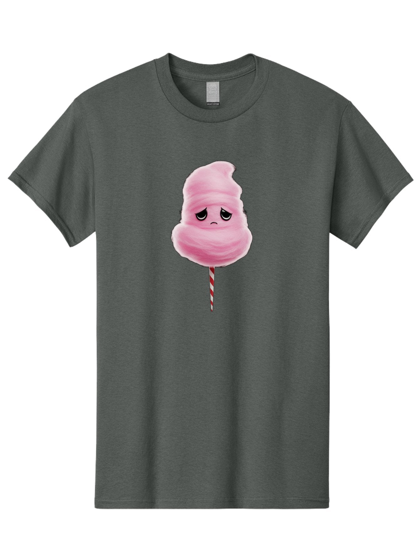 Angry-Cotton-Candy Men'S Graphic Tee, 100% Cotton, Comfortable Casual Summer Wear, Machine Washable, Angry Cotton Candy, Grumpy Face, Sweet Treat, Cartoon Character, Funny Expression, Mad Candy, Fluffy Pink Snack, Fairground Food, Angry Face, Bac586 12
