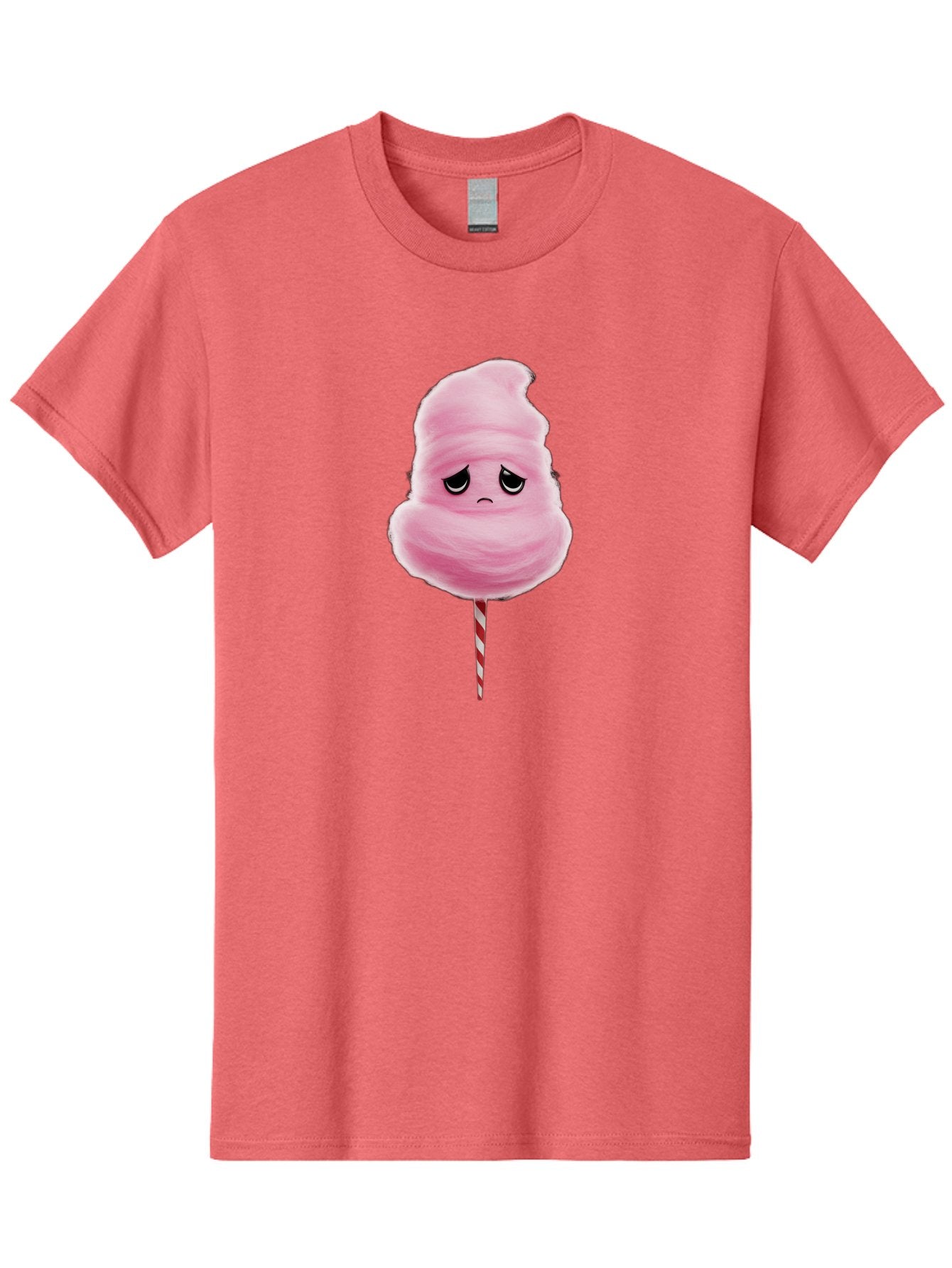 Angry-Cotton-Candy Men'S Graphic Tee, 100% Cotton, Comfortable Casual Summer Wear, Machine Washable, Angry Cotton Candy, Grumpy Face, Sweet Treat, Cartoon Character, Funny Expression, Mad Candy, Fluffy Pink Snack, Fairground Food, Angry Face, Bac586 7