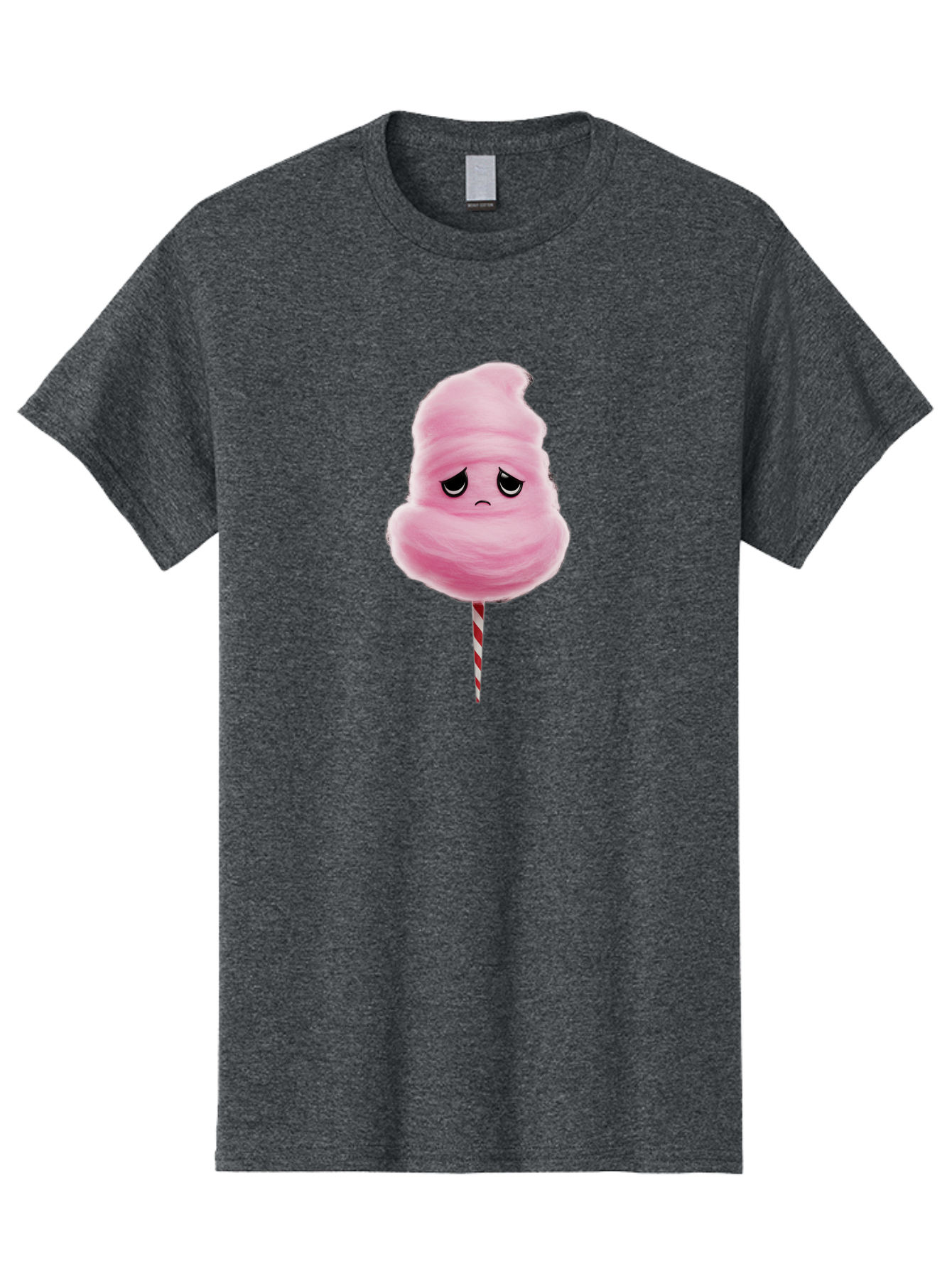 Angry-Cotton-Candy Men'S Graphic Tee, 100% Cotton, Comfortable Casual Summer Wear, Machine Washable, Angry Cotton Candy, Grumpy Face, Sweet Treat, Cartoon Character, Funny Expression, Mad Candy, Fluffy Pink Snack, Fairground Food, Angry Face, Bac586